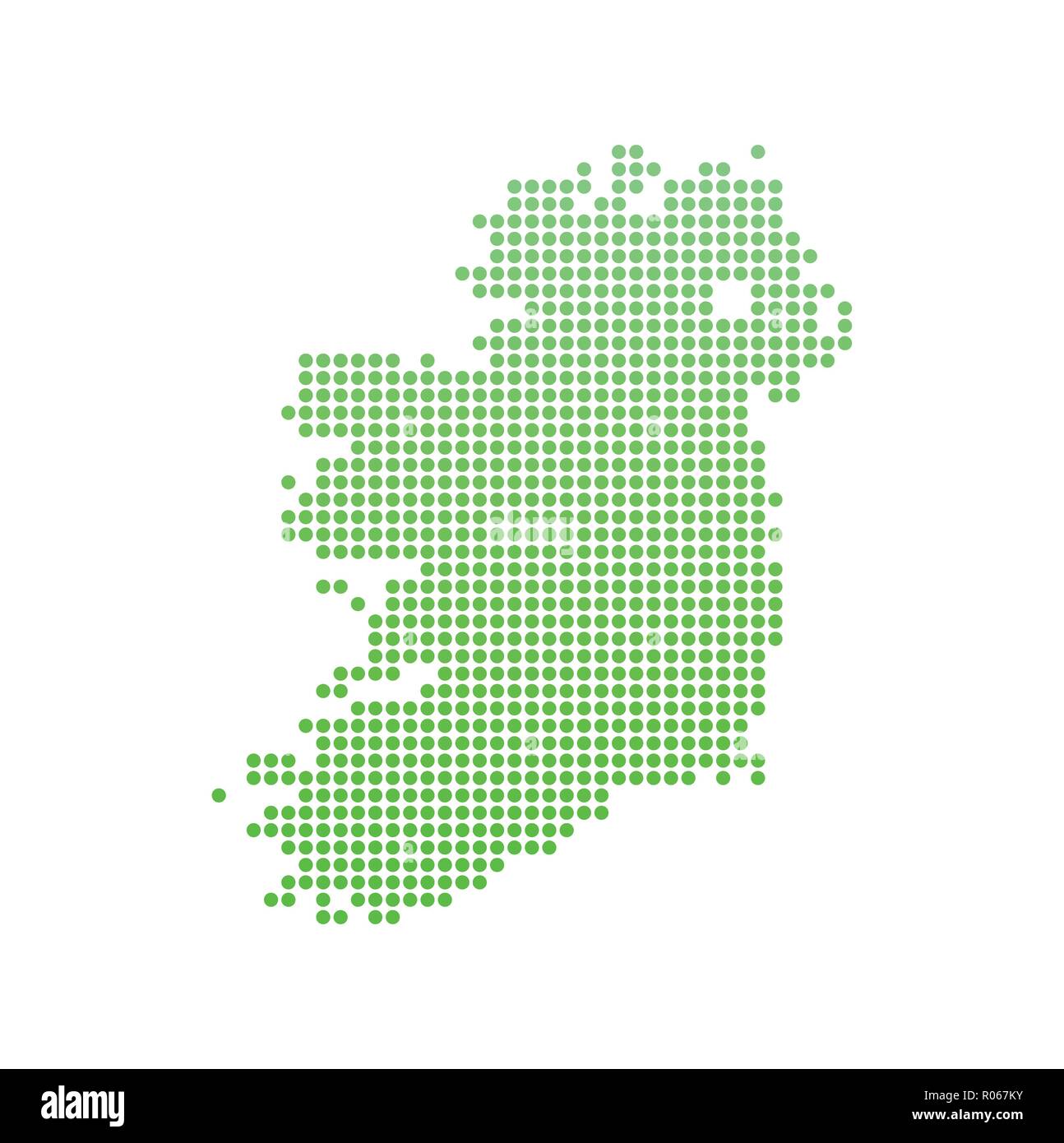 Mappa di Irlanda - Icona del vettore nel verde in stile moderno Illustrazione Vettoriale