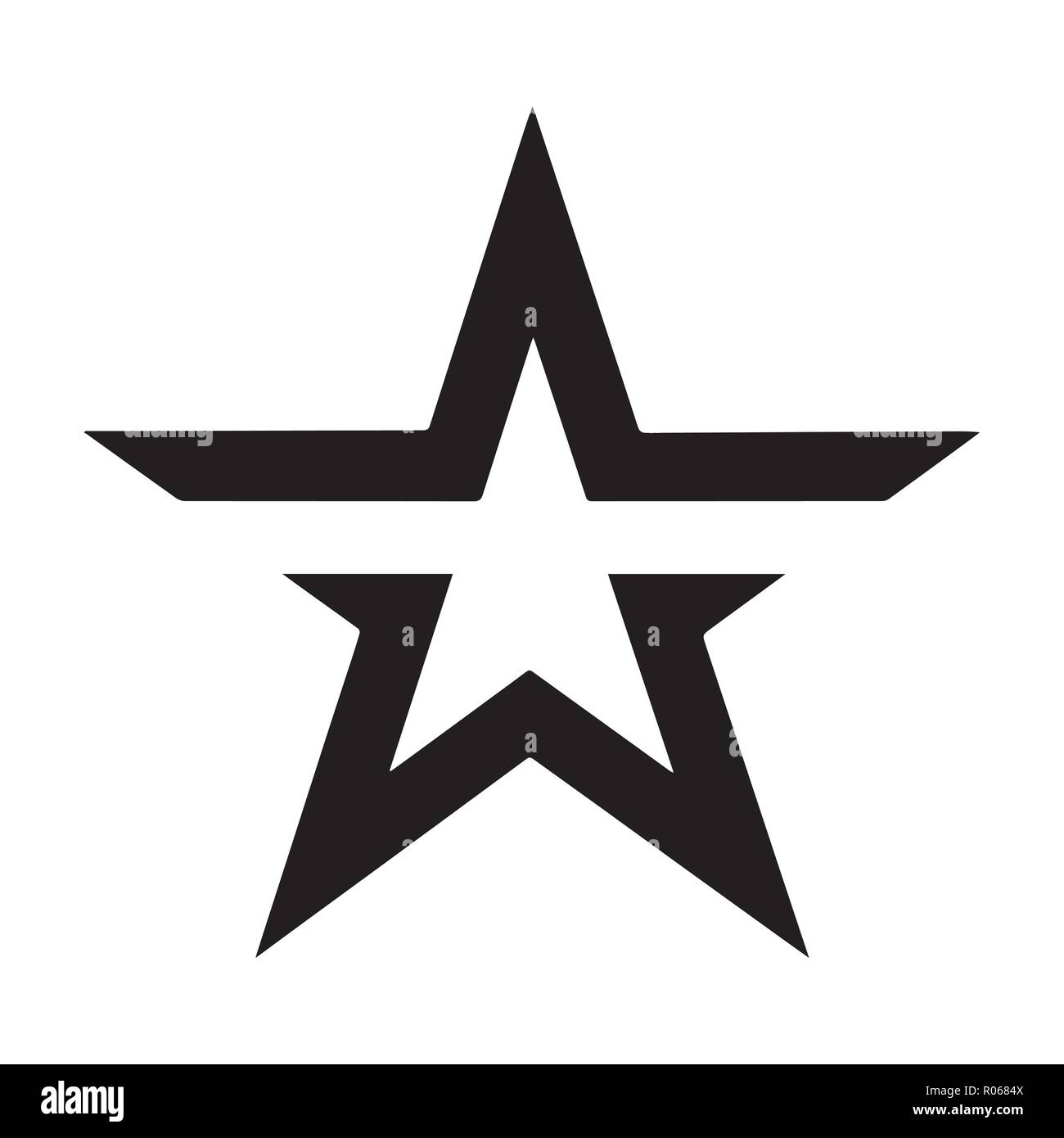 Icona a forma di stella - emblema dell'esercito russo Illustrazione Vettoriale