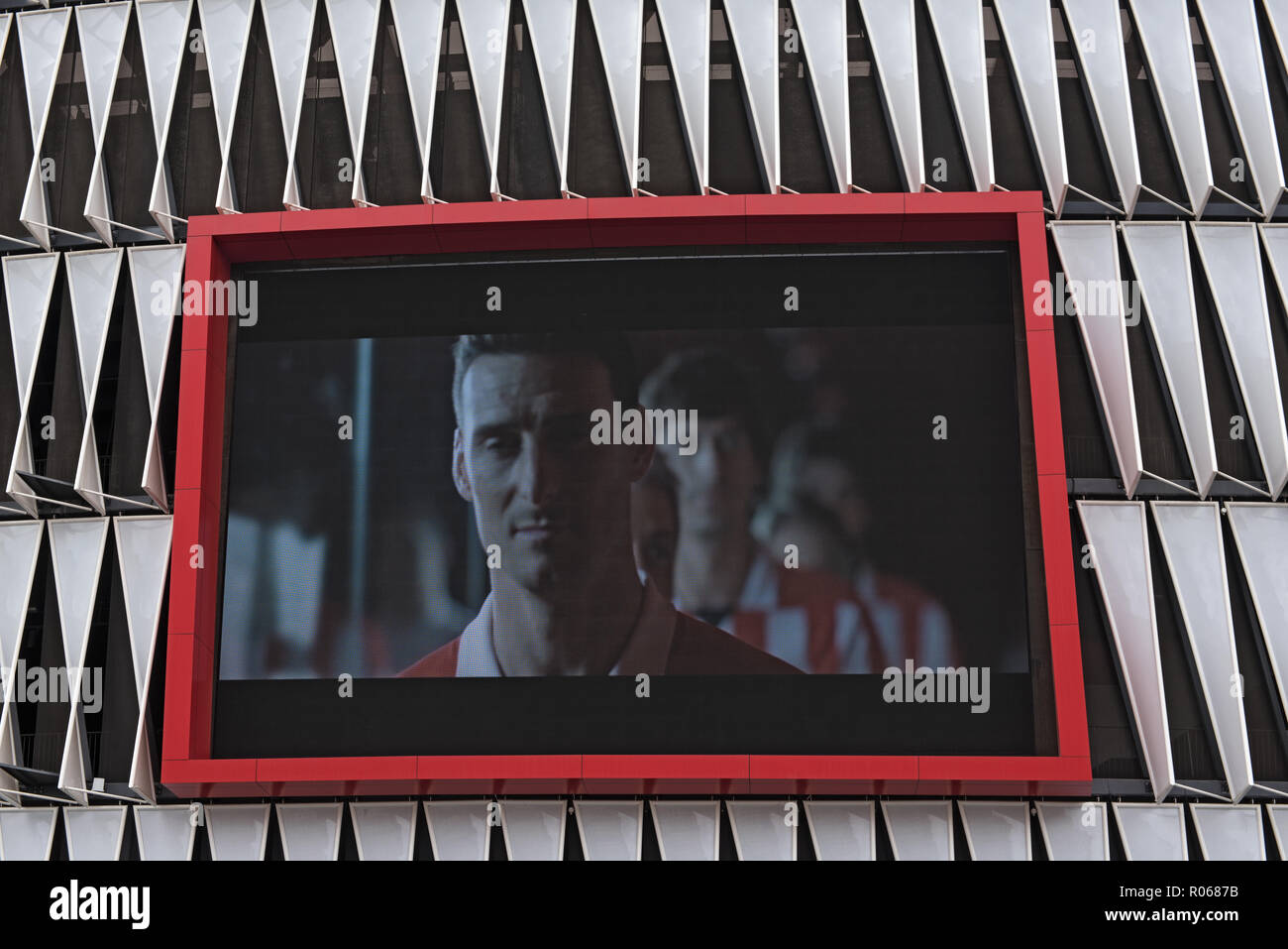 Facciata di mames stadium di bilbao, paesi baschi. Foto Stock