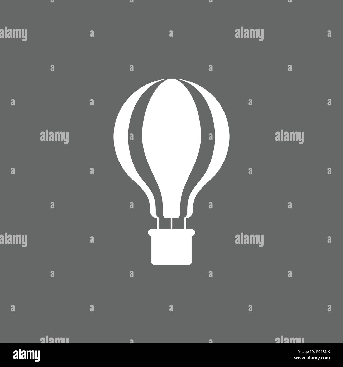 Aria icona a palloncino, piatto mongolfiera segno. Illustrazione Vettoriale. Illustrazione Vettoriale