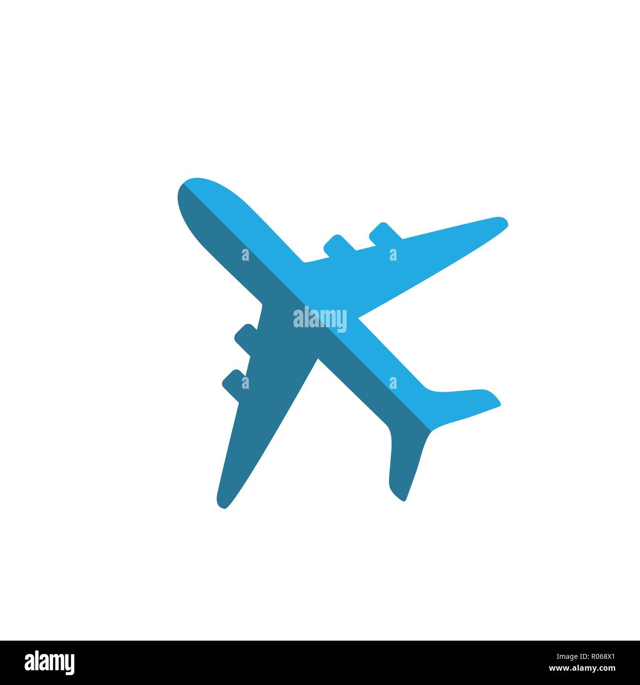 Icona aereo, piano segno. Illustrazione Vettoriale, design piatto. Illustrazione Vettoriale