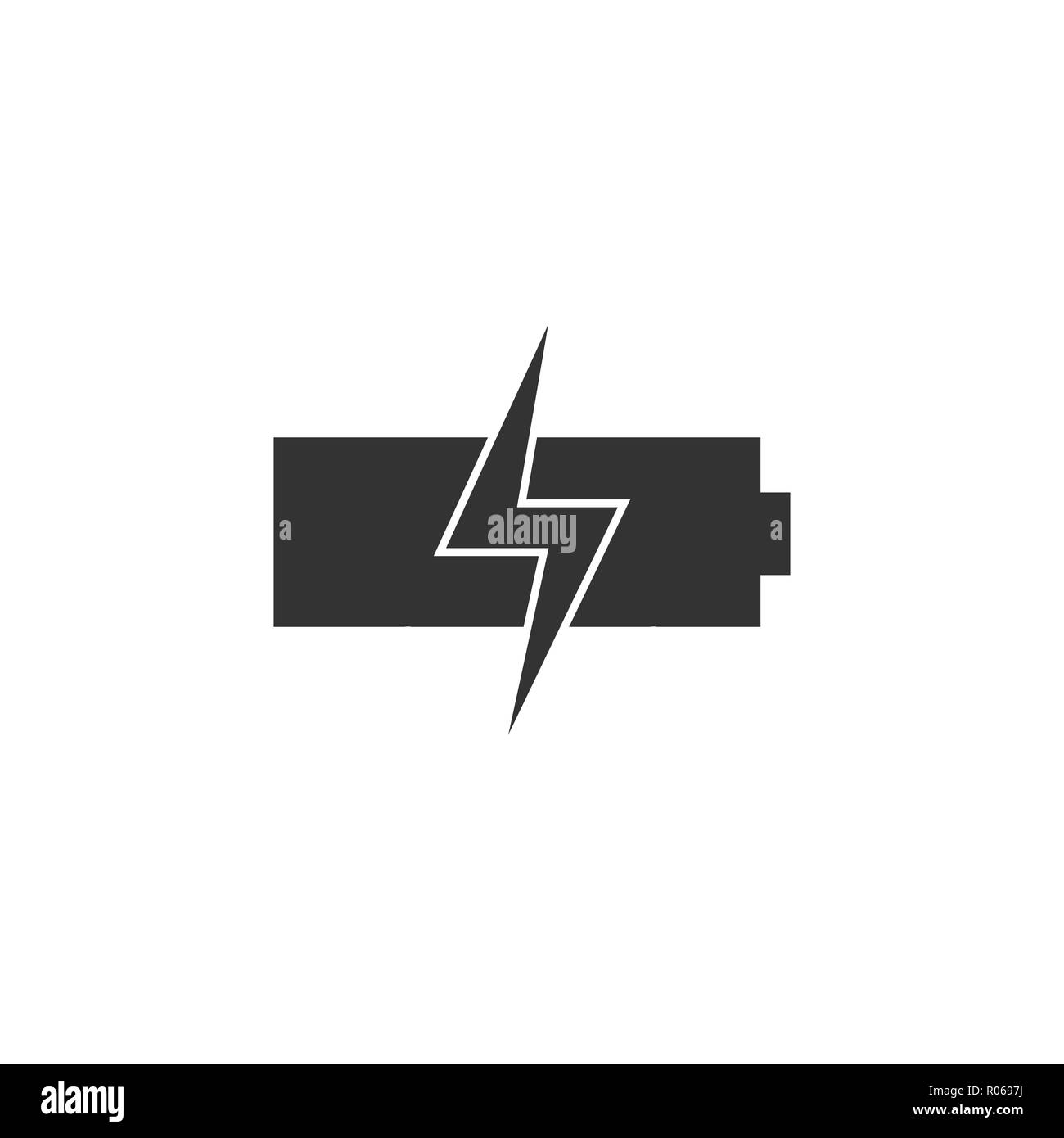 Carico batteria icona. Livello di carica della batteria. Illustrazione Vettoriale, design piatto. Illustrazione Vettoriale