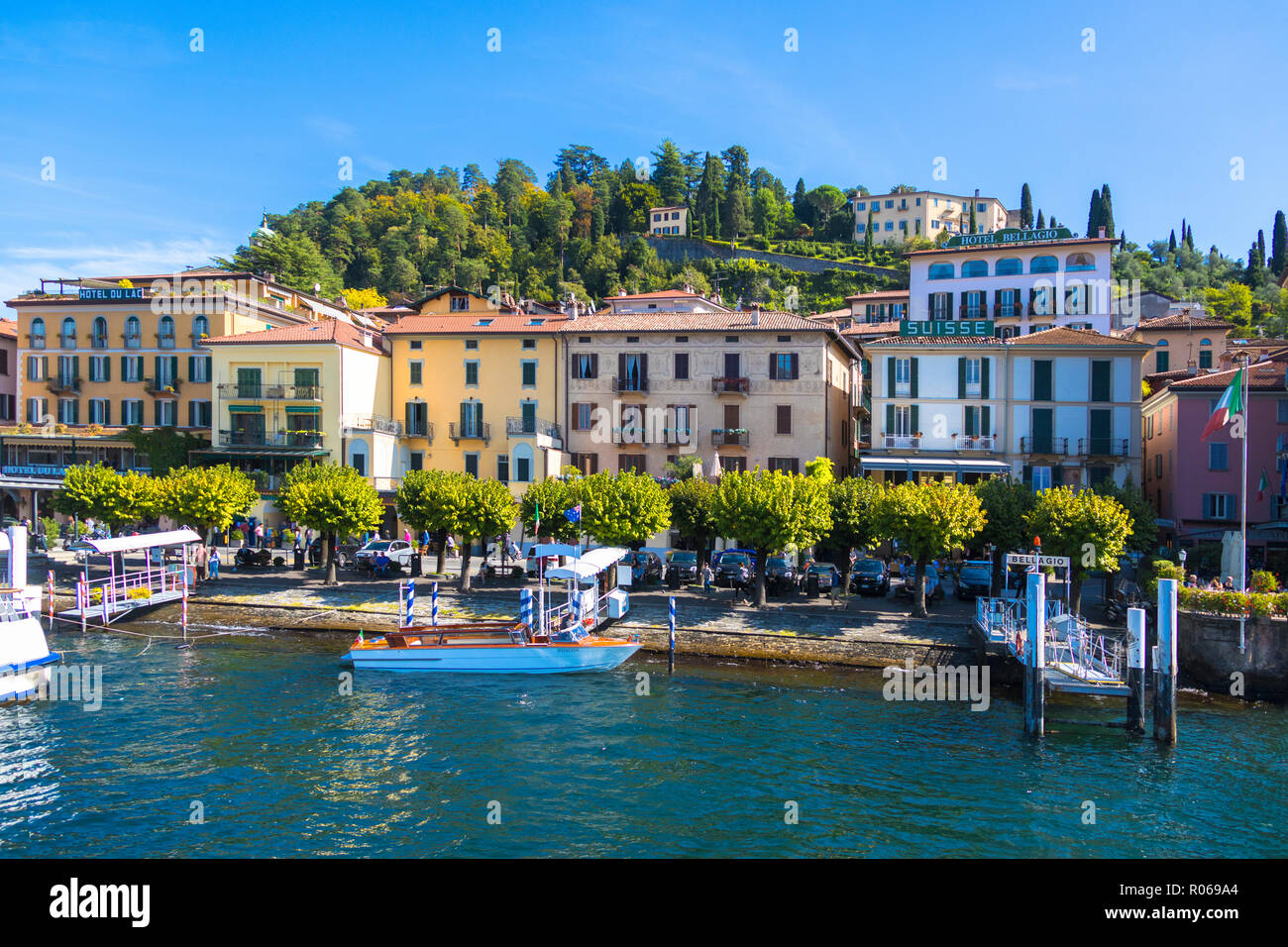 Bellagio, il lago di Como e provincia di Lecco, Lombardia, laghi italiani, l'Italia, Europa Foto Stock