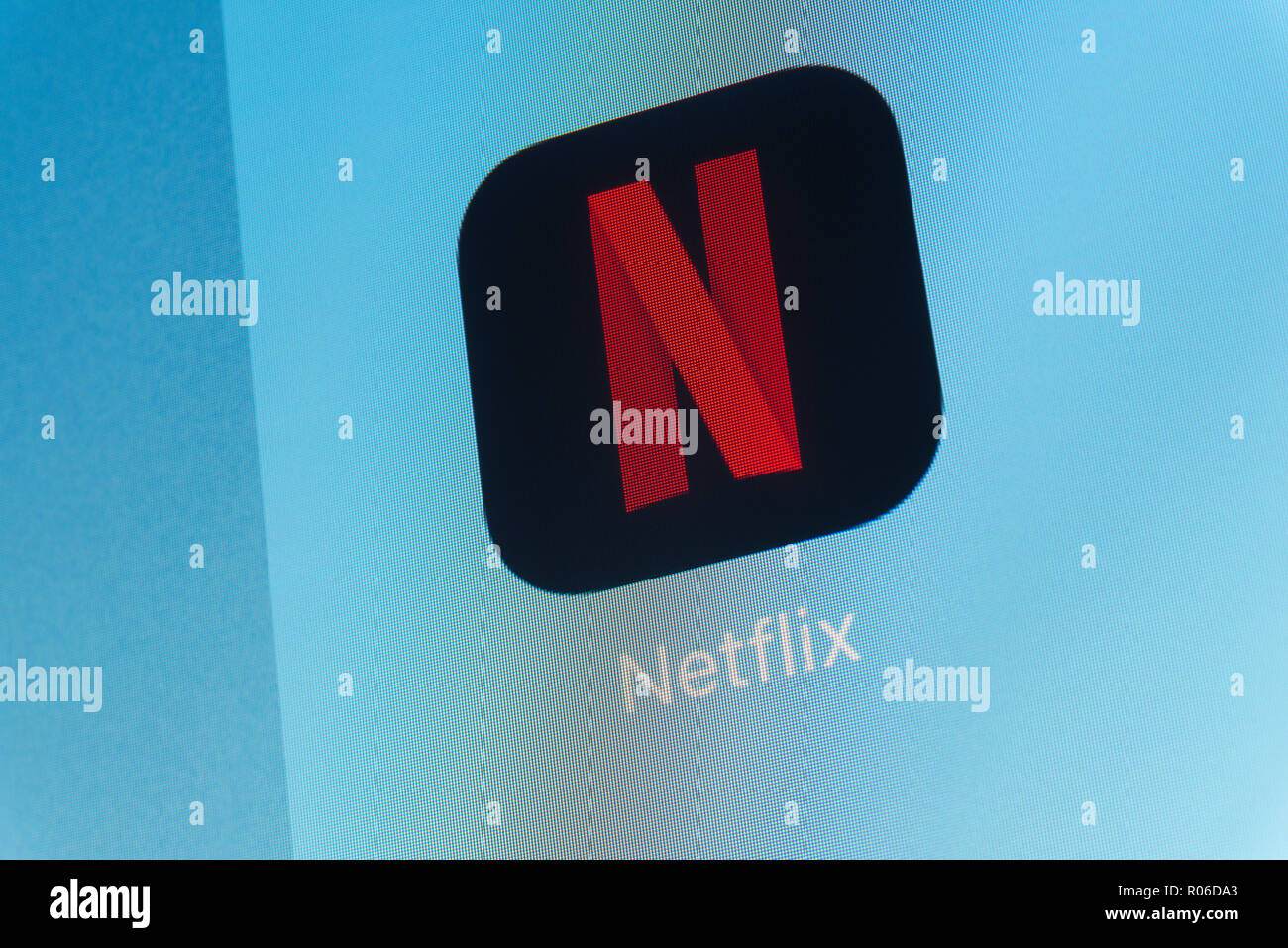 Netflix app sul cellulare schermo Foto Stock