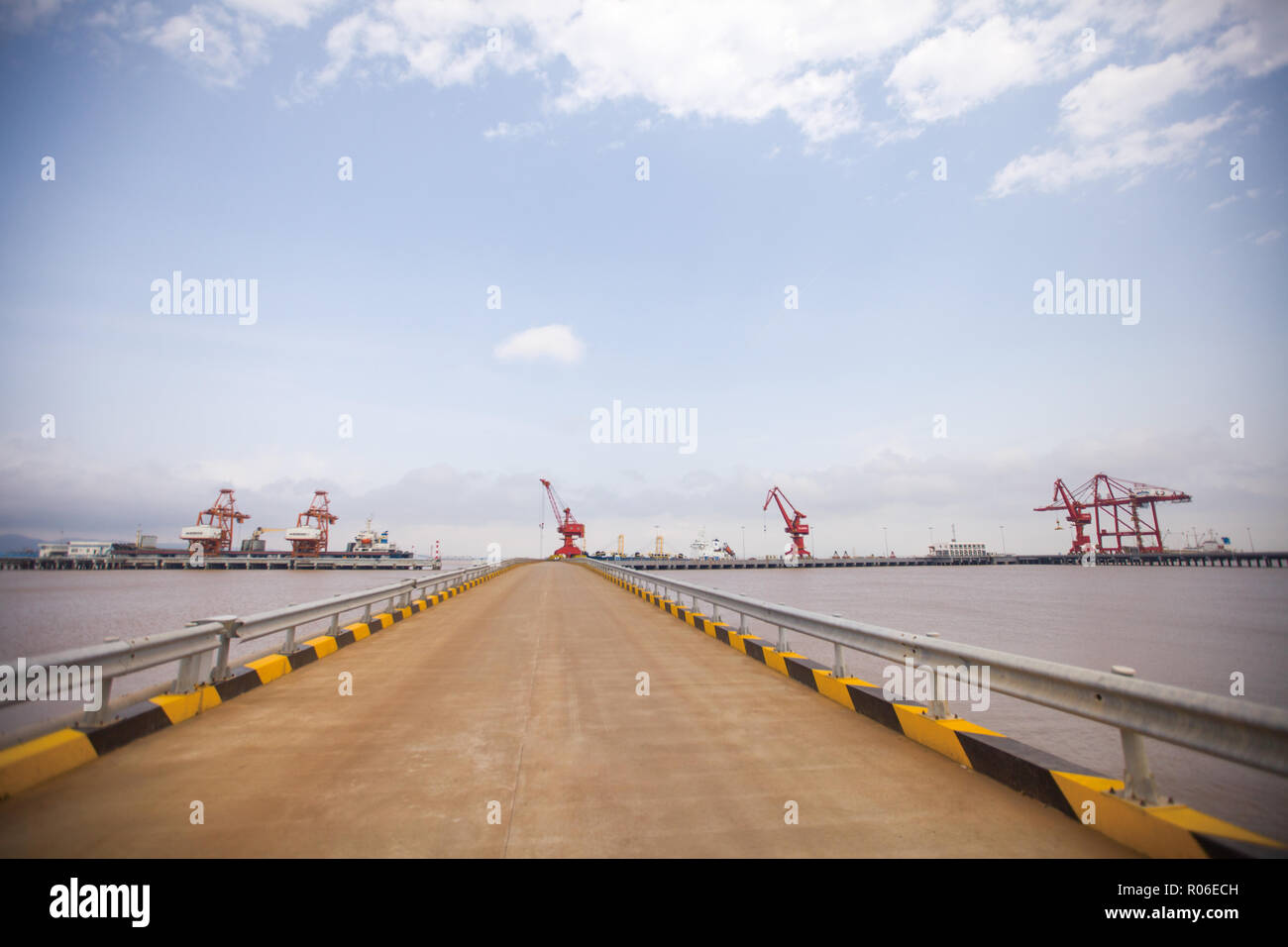 Zhejiang porta zhoushan complete di zona di libero scambio Foto Stock