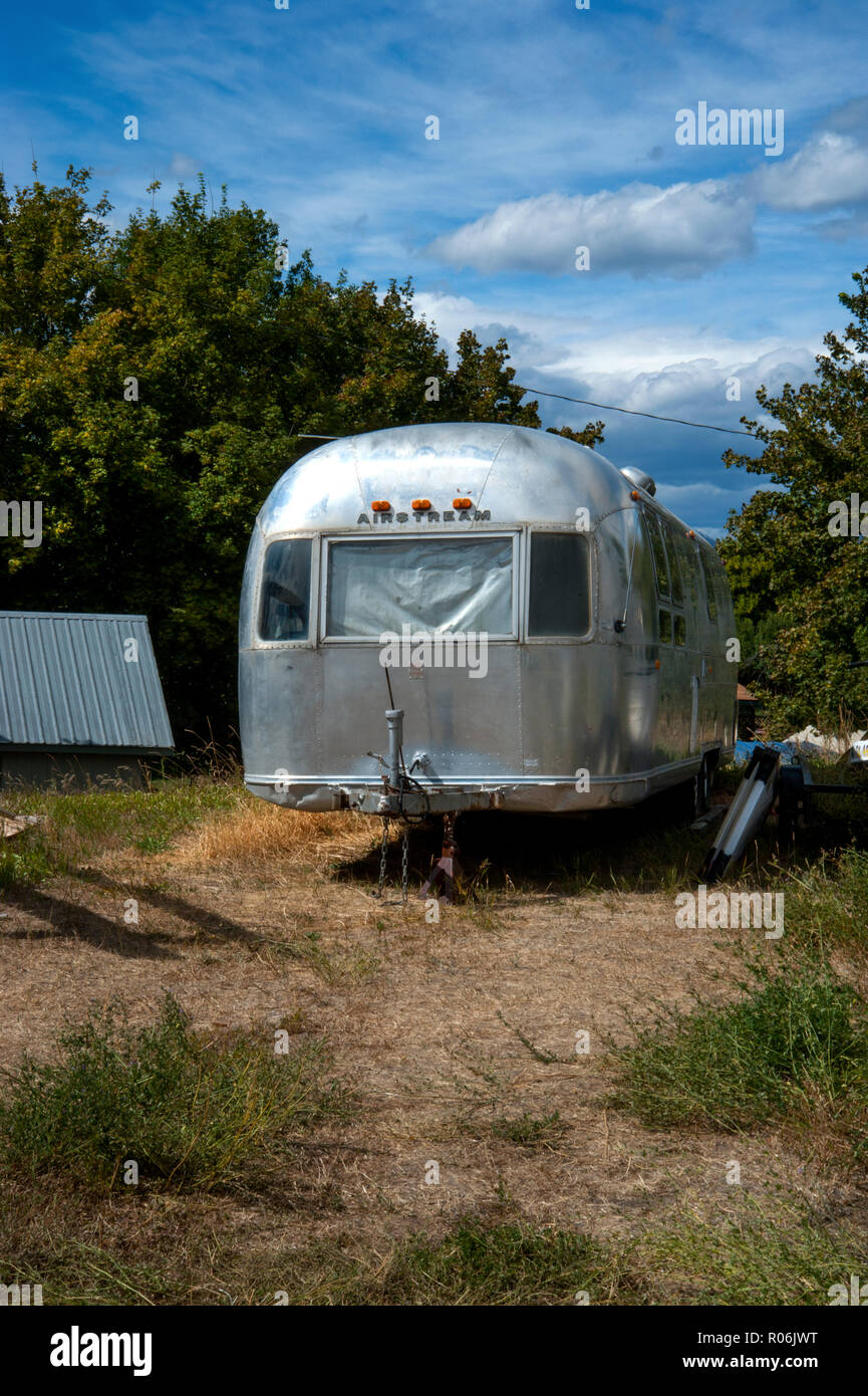 Rimorchio Airstream in Montana, USA Foto Stock