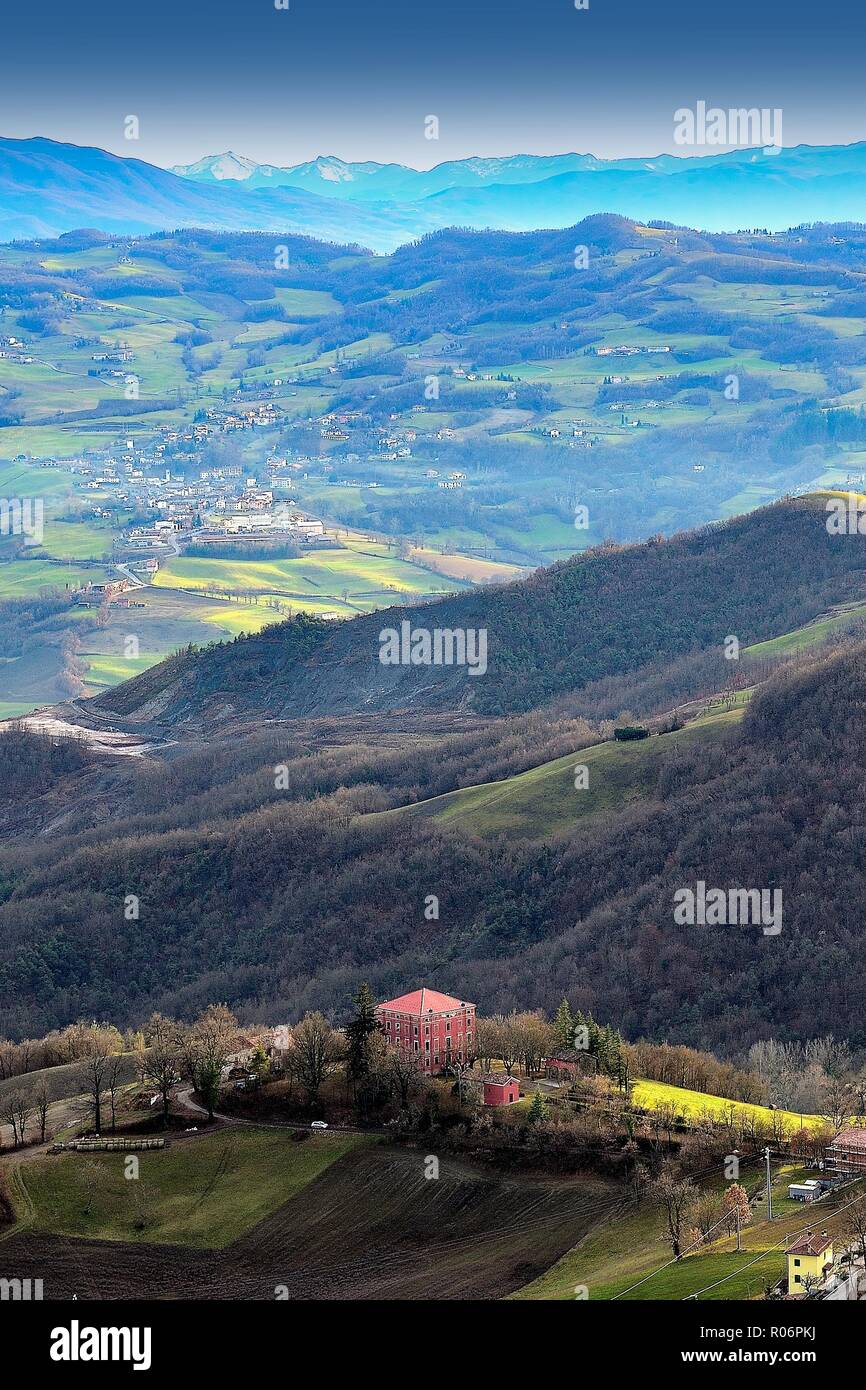 Italiano paesaggio invernale Foto Stock