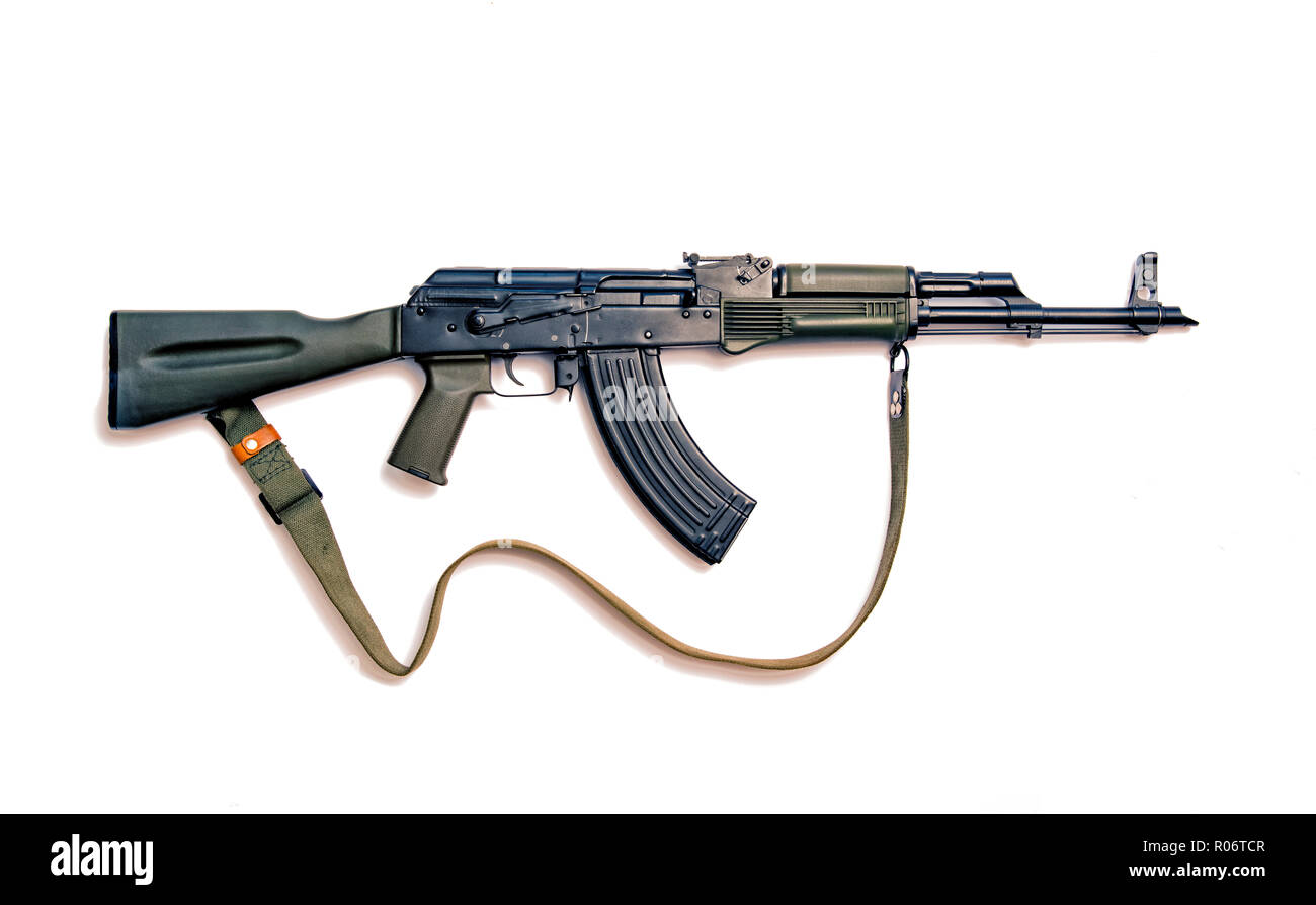 AK-47 fucile da assalto con elevata capacità di magazzino Foto Stock