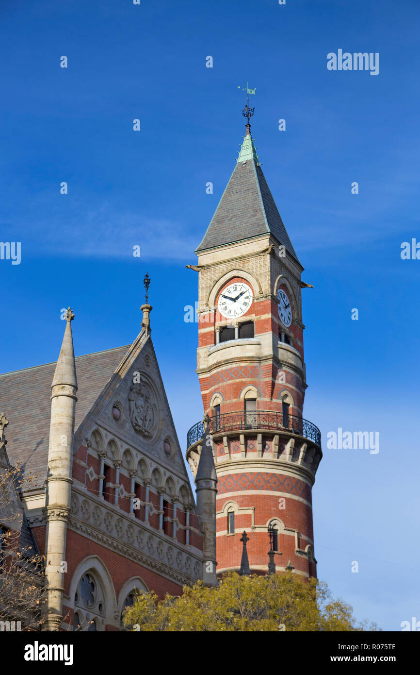 La splendida architettura di Jefferson libreria mercato fotografato su un altrettanto bella giornata invernale in New York City. Foto Stock