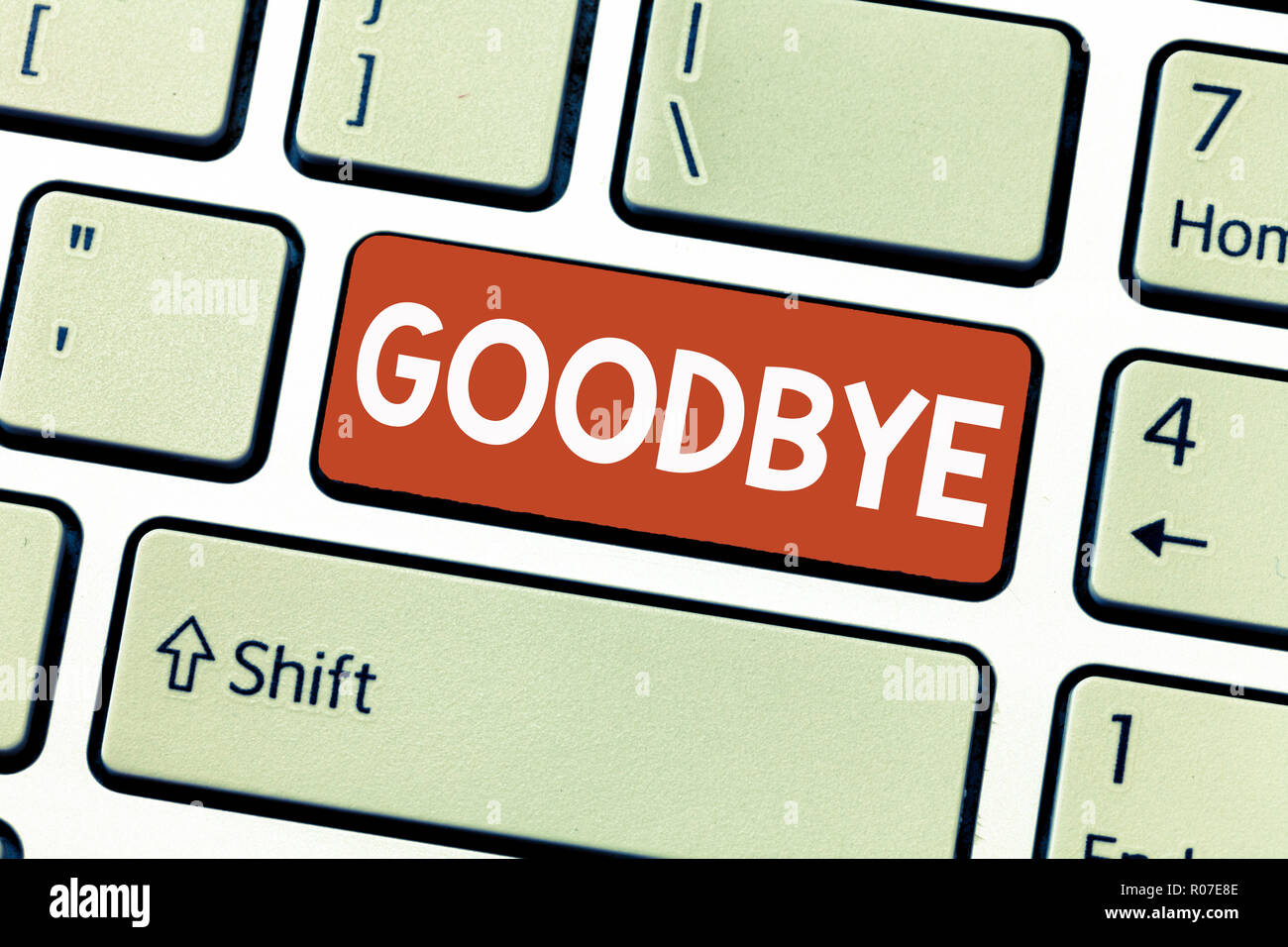Conceptual La Scrittura A Mano Che Mostra Un Addio Business Photo Vetrina Per Il Messaggio Di Saluto Per Lasciare Arrivederci A Presto La Separazione Di Saluto Foto Stock Alamy