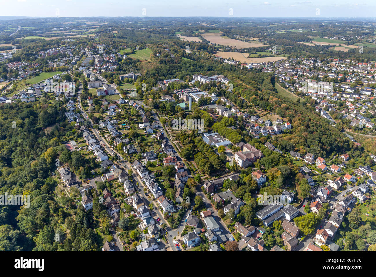 Vista aerea, Panoramica Volmarstein, Volmarstein Fondazione protestante, Hartmannstraße, Johanna Helenen Haus, Haus Magdalena Haus Bethanien, Volmarstein Foto Stock