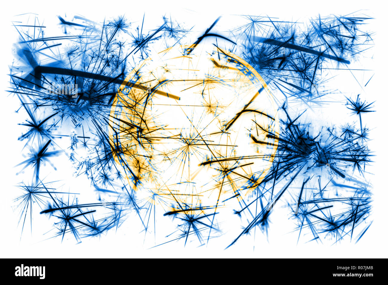 Atlanta, Georgia fuochi d'artificio flag di spumanti. Nuovo anno 2019 e la festa di Natale del concetto Foto Stock