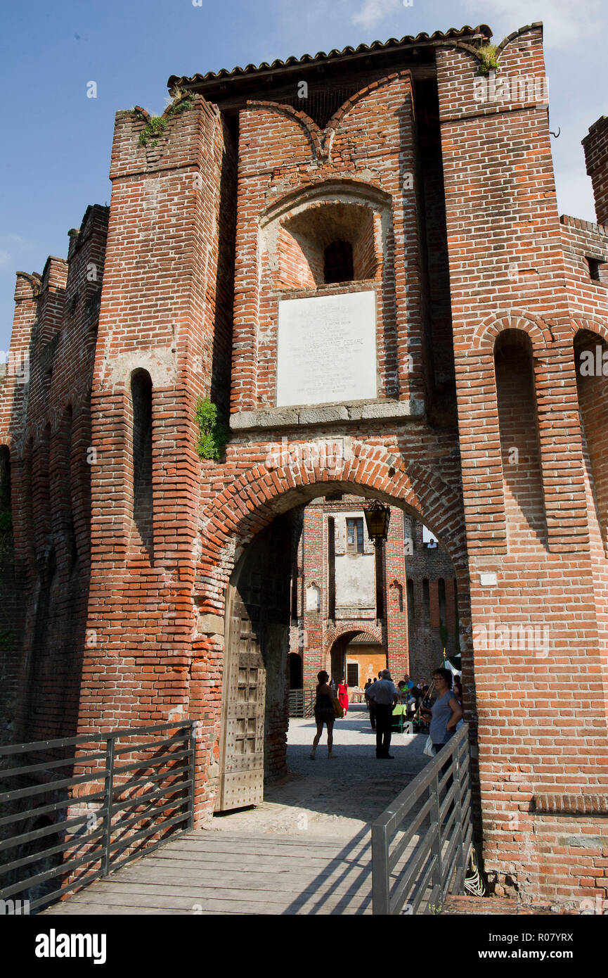 L'Italia, Lombardia, Soncino, Rocca Sforzesca Foto Stock