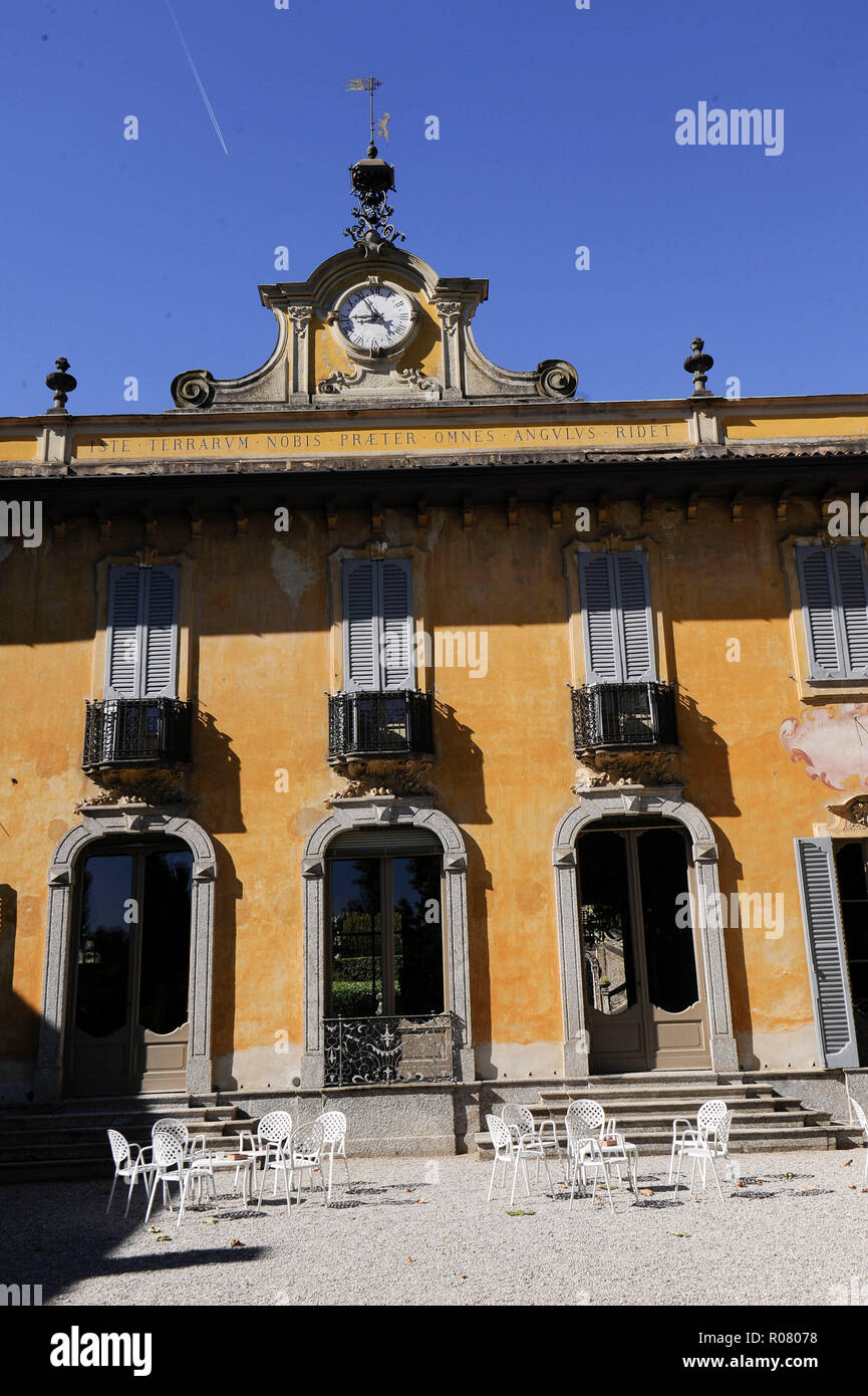 L'Italia, Lombardia, Olgiate Molgora, Villa Sommi Picenardi nel XVII secolo barocchetto lombardo stile con giardino Inglese e stile italiano Foto Stock