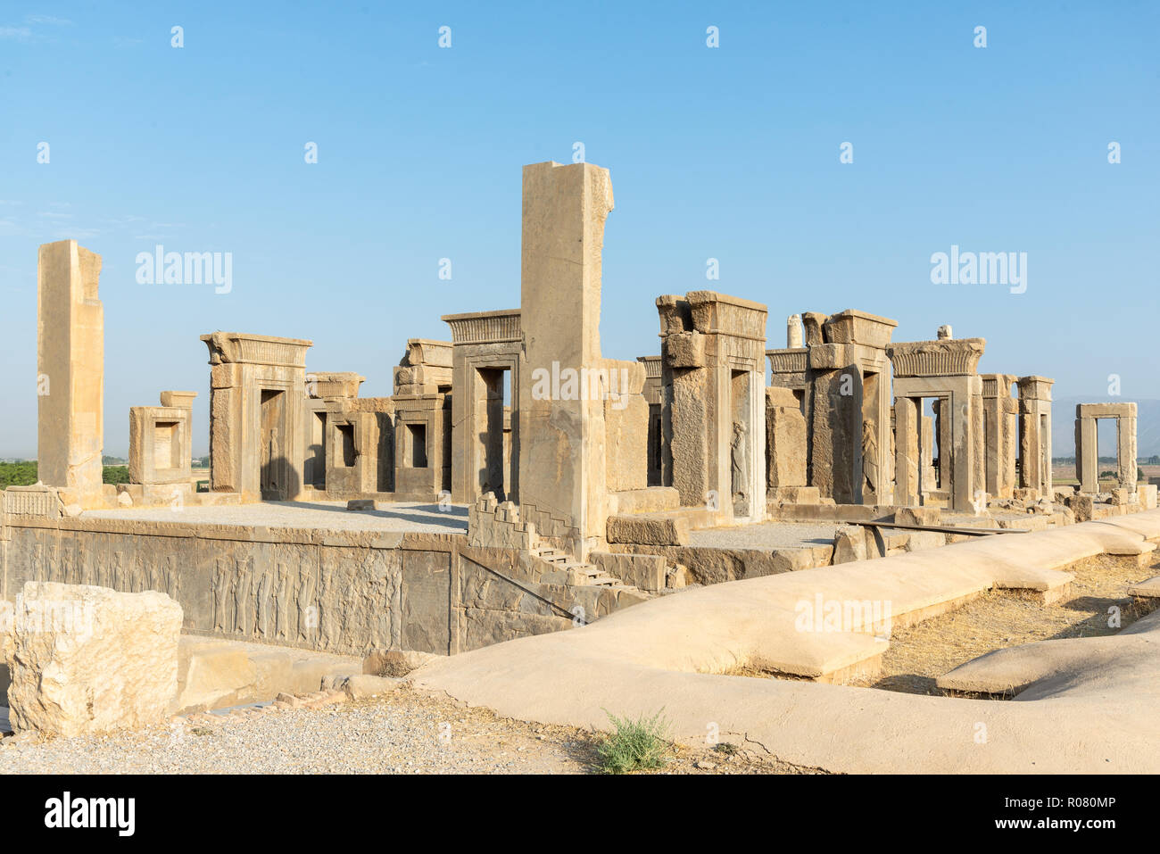 Le antiche rovine di Persepolis, Iran - uno dei siti del patrimonio mondiale dell'UNESCO Foto Stock