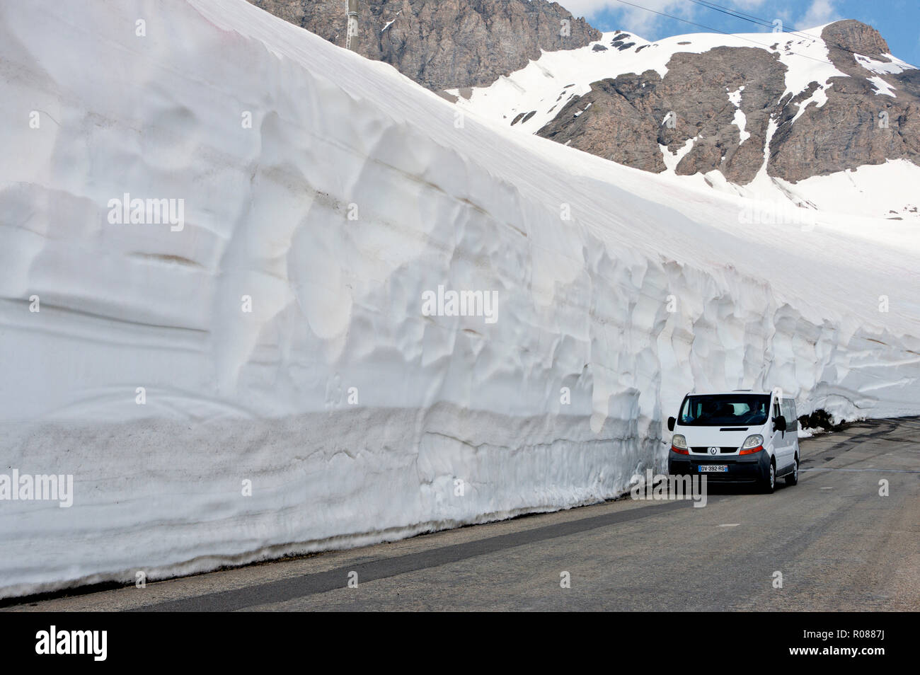 Col de l'Iseran, Savoie, in Francia, in Europa. Foto Stock