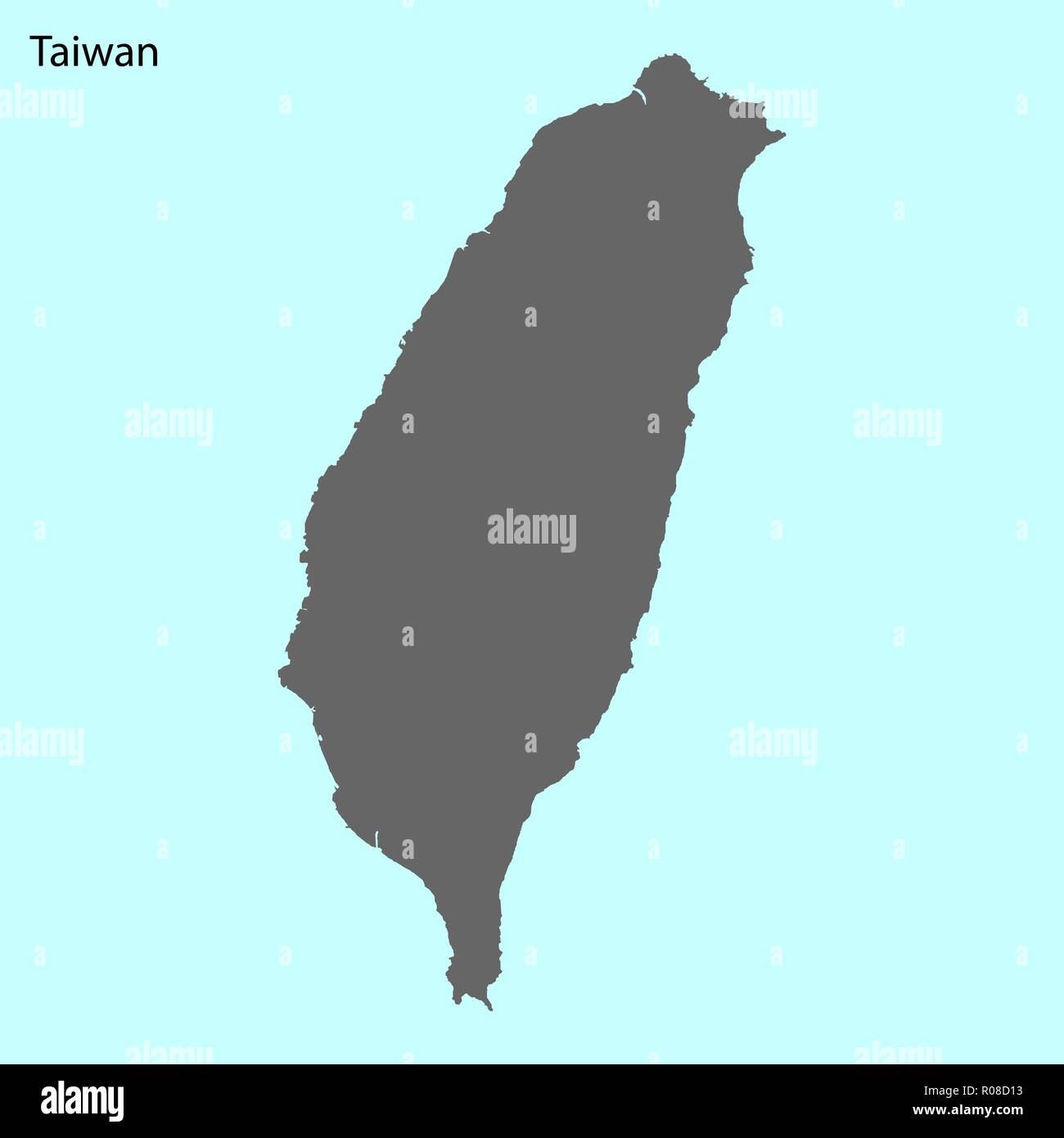 Alta qualità Mappa di Taiwan è l'isola Illustrazione Vettoriale