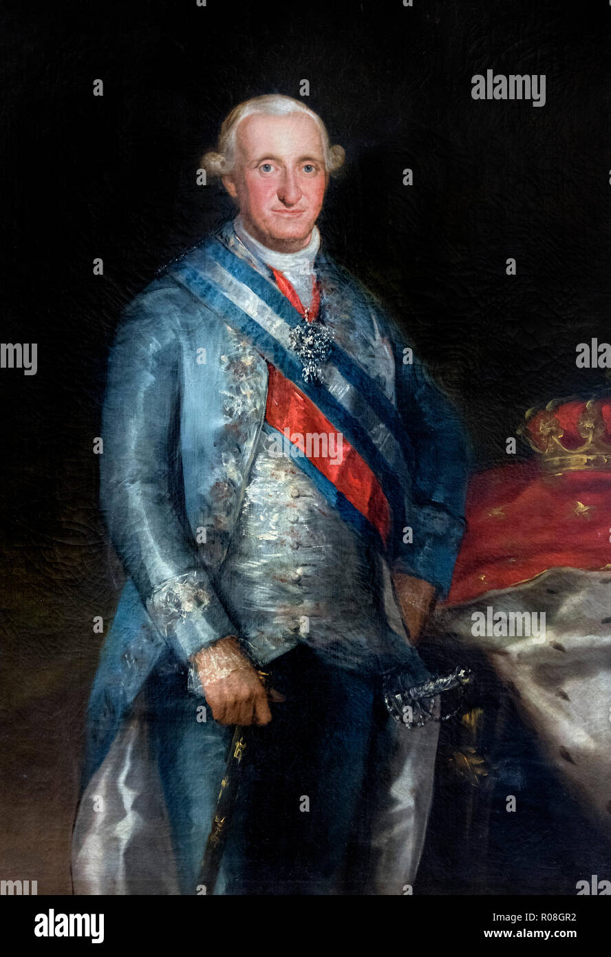 Carlos IV. Ritratto di re Carlo IV di Spagna (1748-1819) di Francisco José de Goya y Lucientes (1746-1828), olio su tela, 1789 Foto Stock
