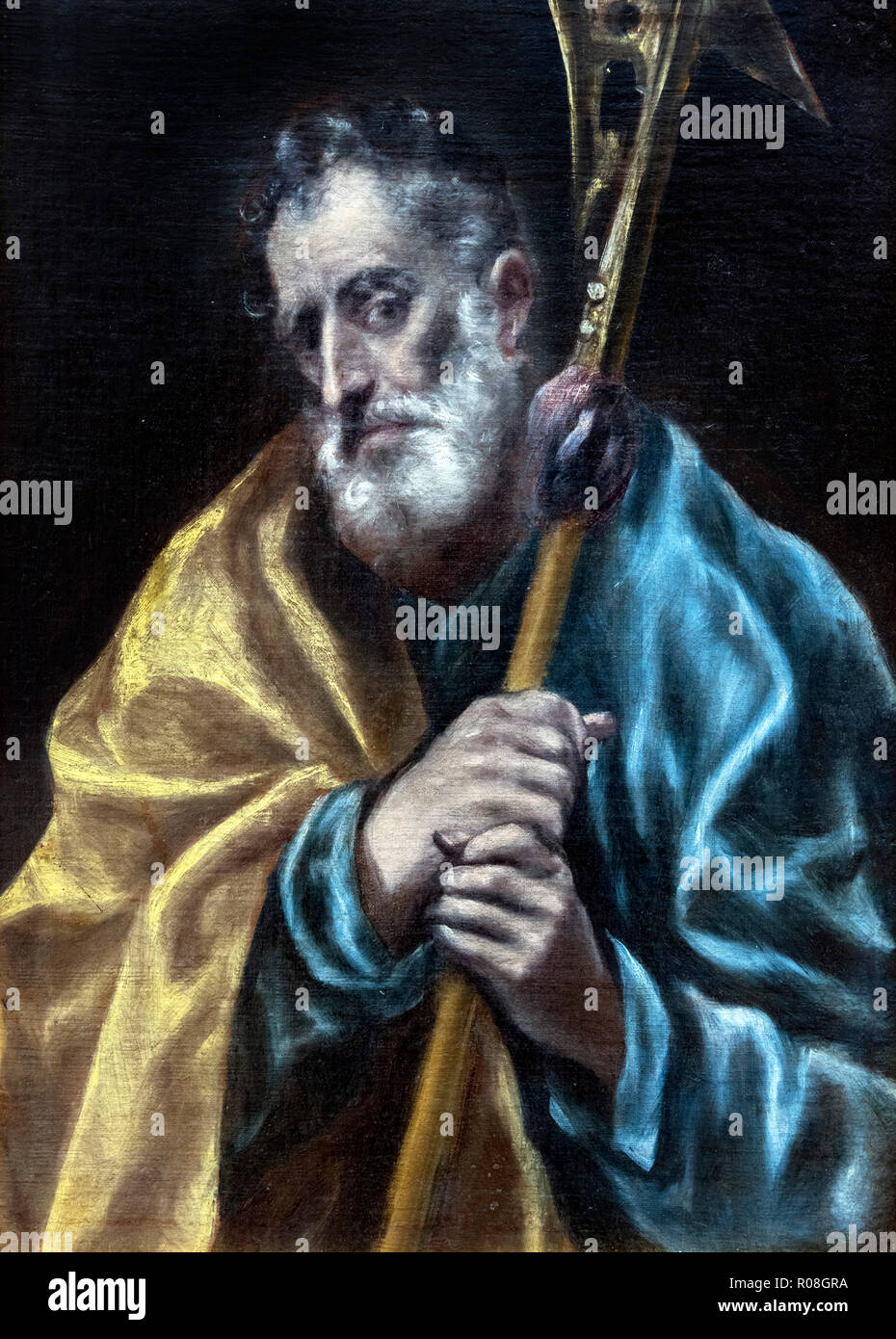 San Giuda Apostolo dalla bottega di El Greco (Domenikos Theotokopoulos, 1541-1614), olio su tela, c.1608-14 Foto Stock