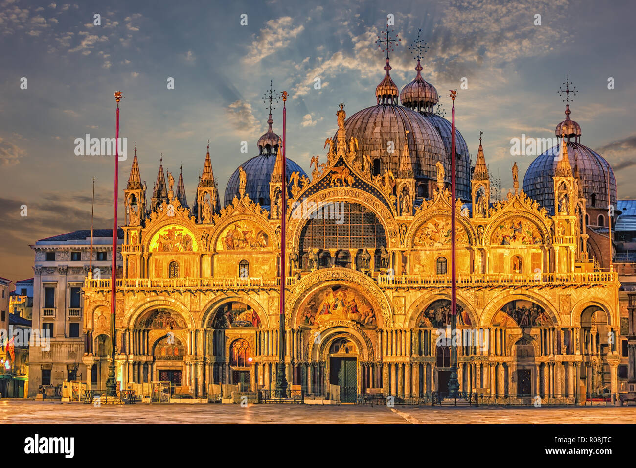 La Patriarcale Basilica Cattedrale di San Marco a Venezia, Italia Foto Stock