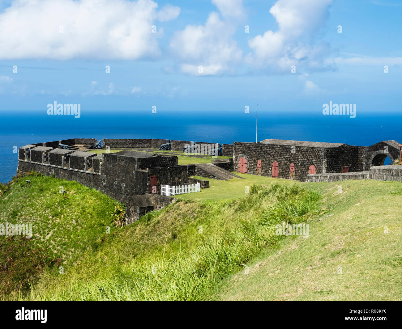 Brimstone Hill Fortress, Schwefelberg Fortezza, Sito Patrimonio Mondiale dell'UNESCO, Basseterre, Saint Kitts e Nevis Foto Stock