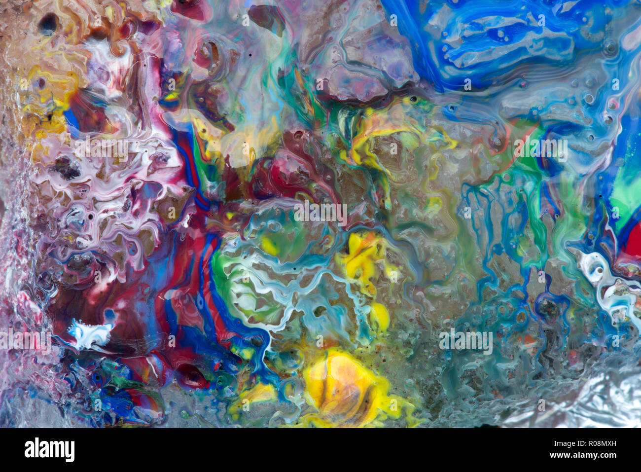 L'ARTE- rosso, arancione, giallo, verde, blu indaco, violetta, Foto Stock