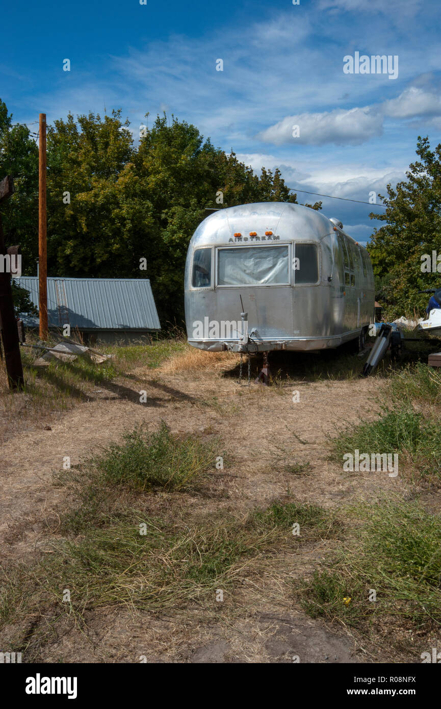 Rimorchio Airstream in Montana, USA Foto Stock