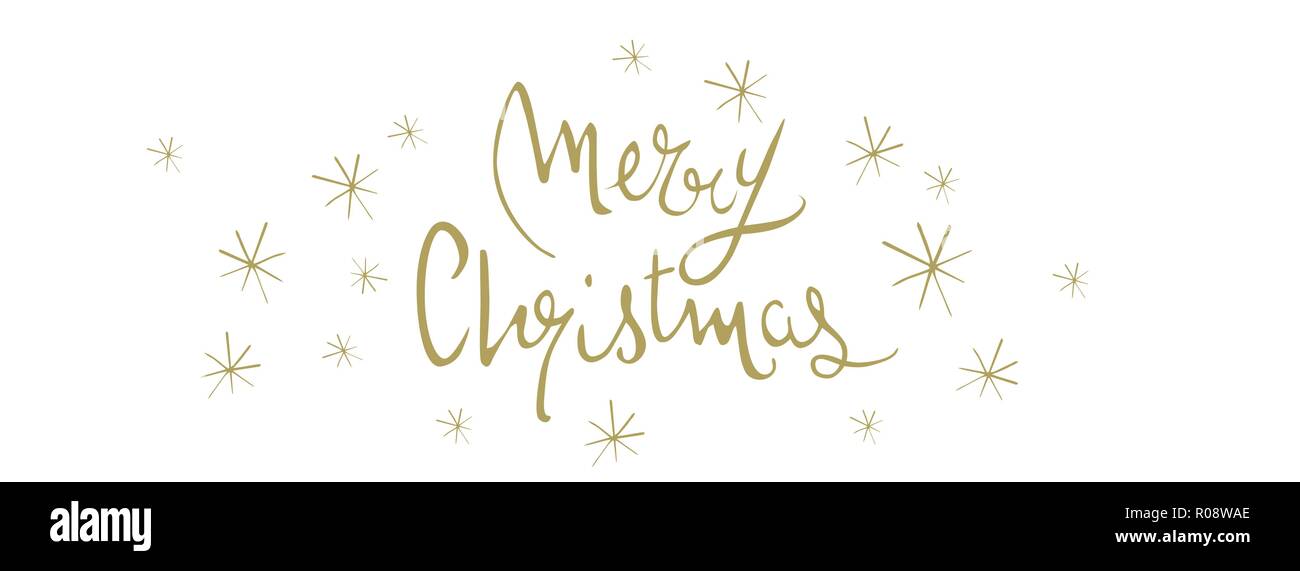 Stellato Merry Christmas vettore completo banner di grandi dimensioni Illustrazione Vettoriale