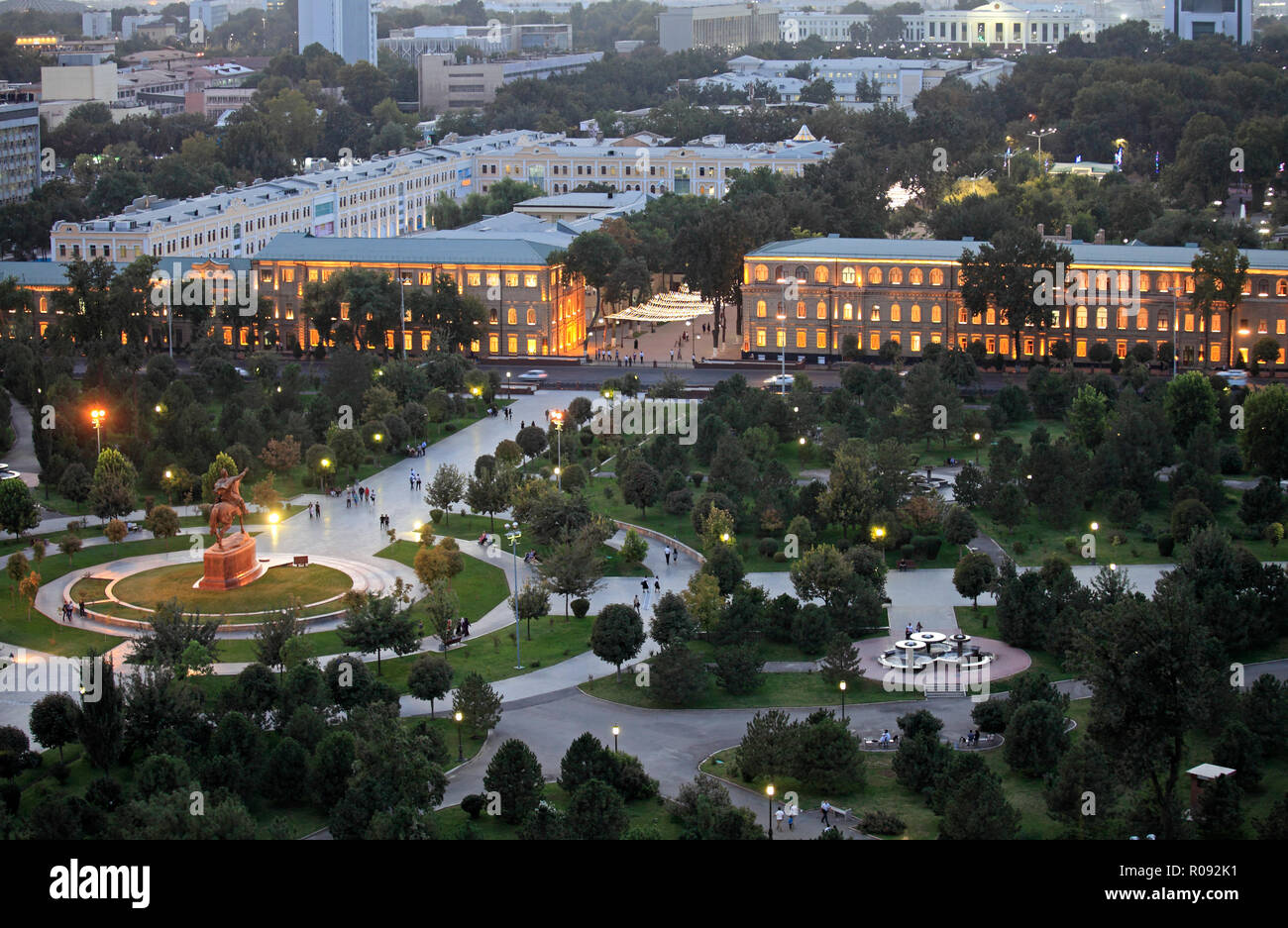 Uzbekistan Tashkent, Amir Timur Square, Foto Stock