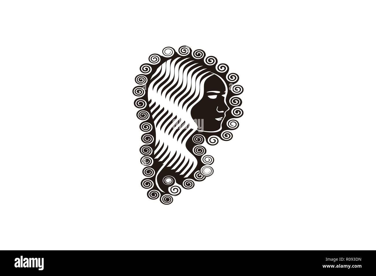 Cosmetico, bellezza disegni logo ispirazione isolata su sfondo bianco Immagine e Vettoriale - Alamy