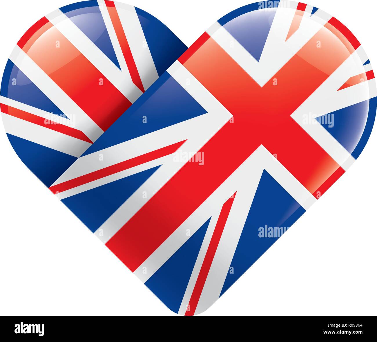 Regno Unito bandiera, illustrazione vettoriale su sfondo bianco Illustrazione Vettoriale