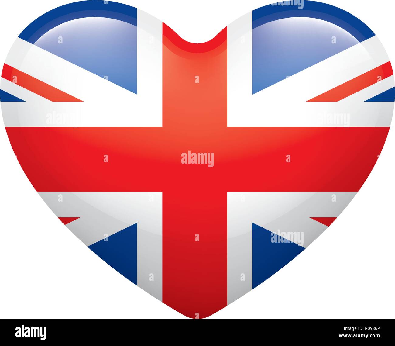 Regno Unito bandiera, illustrazione vettoriale su sfondo bianco Illustrazione Vettoriale