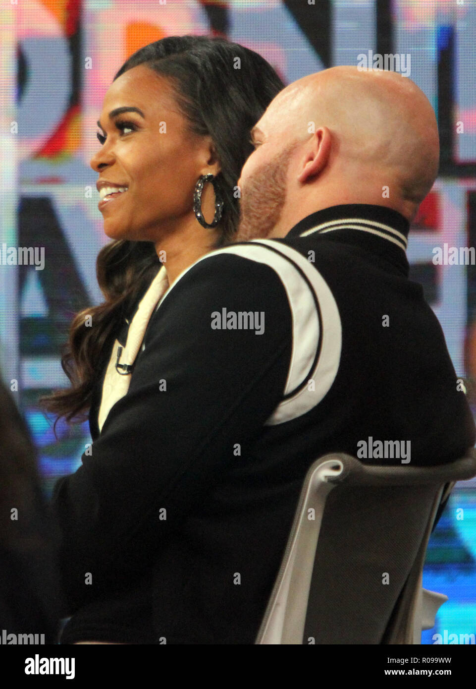 New York, NY, STATI UNITI D'AMERICA. 02Nov, 2018. Michelle Williams e Chad Johnson a Good Morning America e GMA giorno per parlare per trattare le questioni relative alla salute mentale e la realtà mostra 'Ciad ama Michelle' sul proprio a New York City il 02 novembre 2018. Credito: Rw/media/punzone Alamy Live News Foto Stock