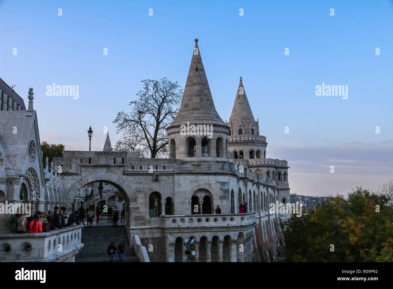 Famoso Bastione dei pescatori a Budapest, Ungheria Foto Stock