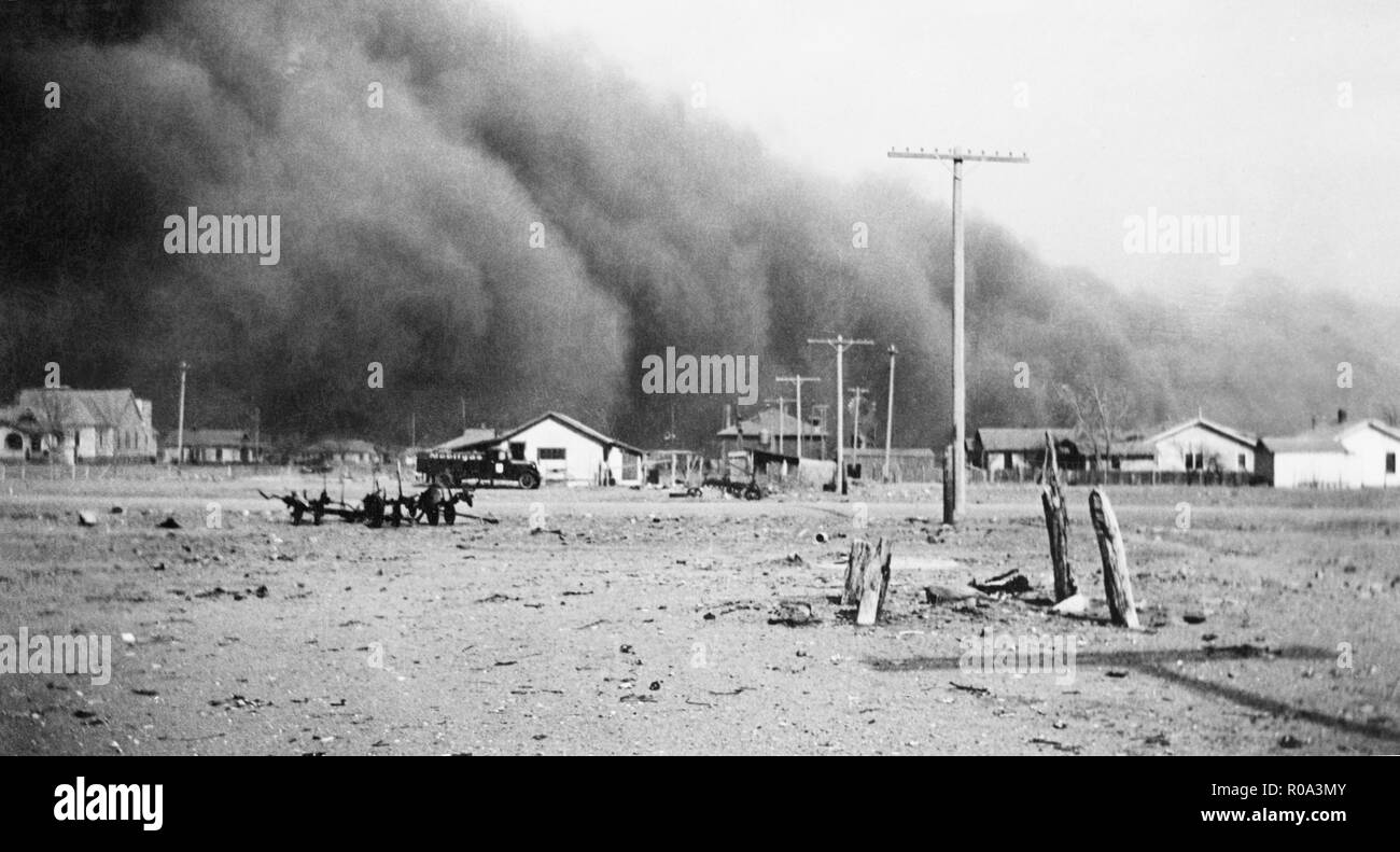 Tempesta di polvere, Baca County, Colorado, Stati Uniti d'America, D.L. Kernodle, Farm Security Administration, 14 aprile 1935 Foto Stock