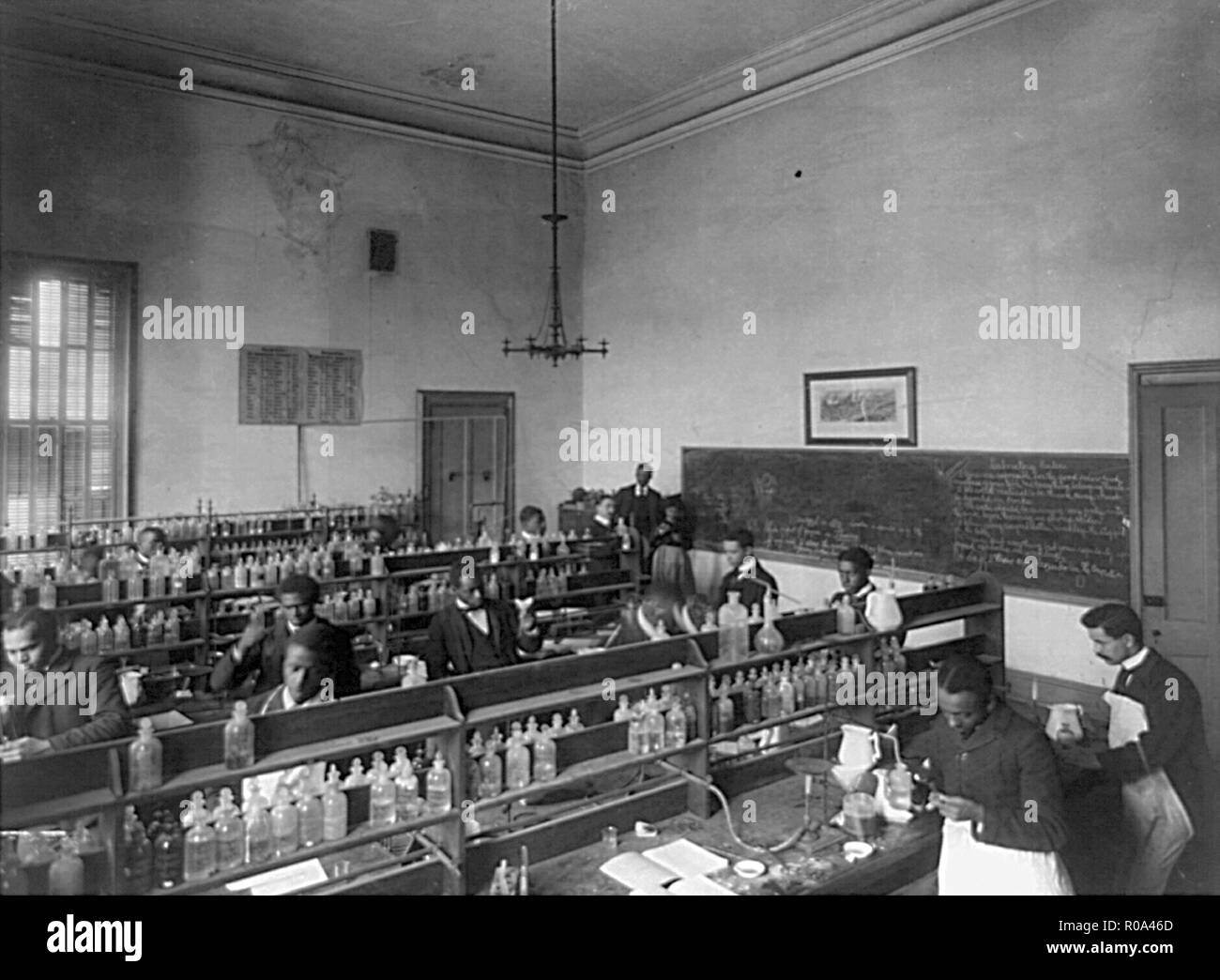 Laboratorio di Chimica, Università di Howard a Washington DC, USA, 1900 Foto Stock
