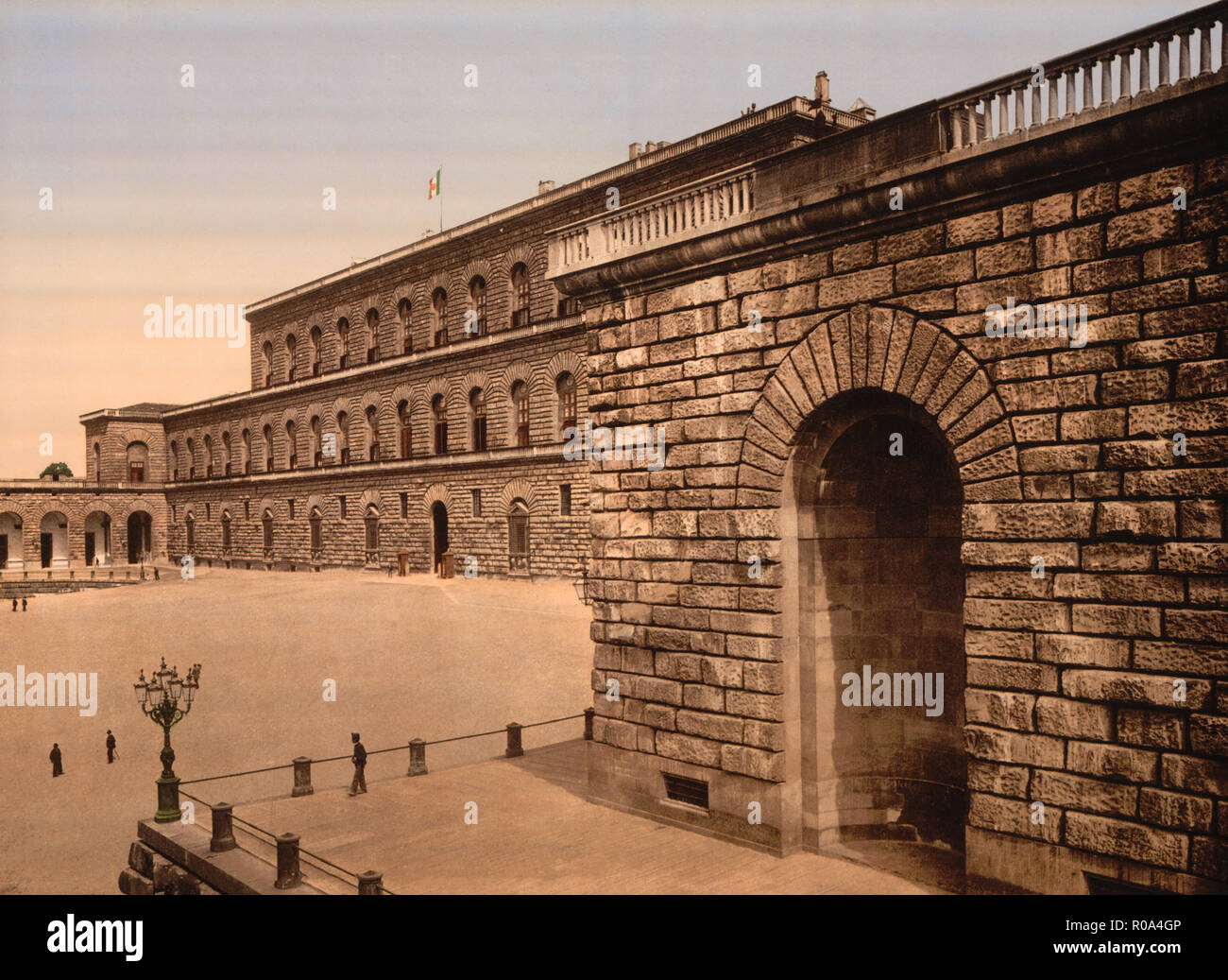 Palazzo Pitti, Royal Residence, Firenze, Italia, Photochrome Stampa, Detroit Publishing Company, 1900 Foto Stock
