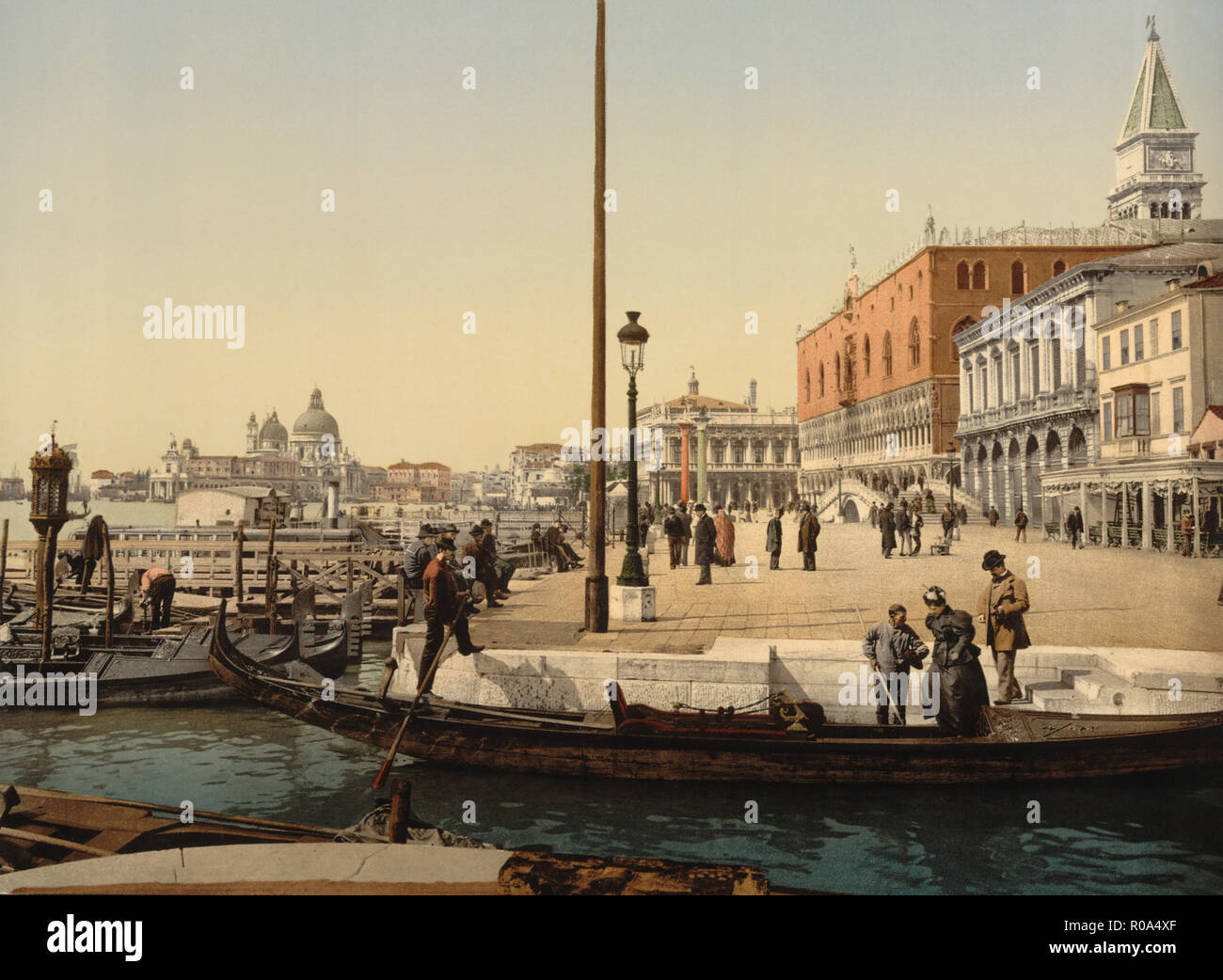 Il Palazzo del Doge di Venezia, Photochrome Stampa, Detroit Publishing Company, 1900 Foto Stock