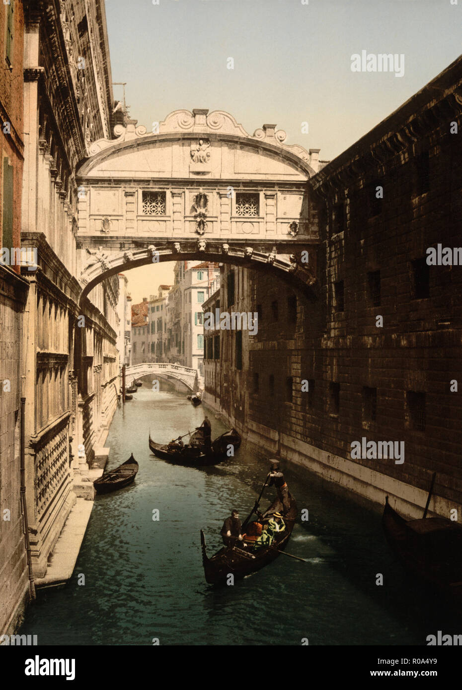 Ponte dei Sospiri, Venezia, Italia, Photochrome Stampa, Detroit Publishing Company, 1900 Foto Stock
