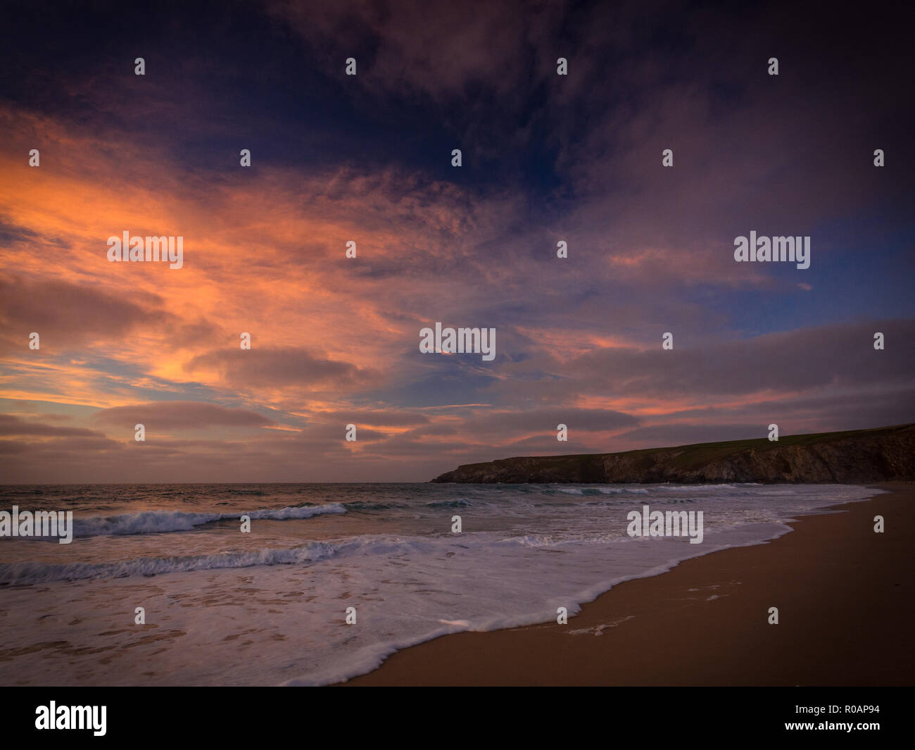 Holywell Bay Foto Stock