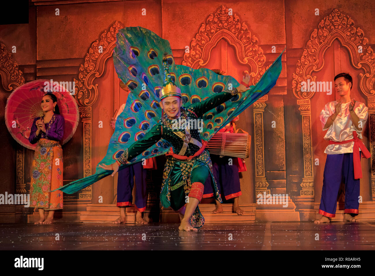 Tradizionale danza cambogiano Foto Stock