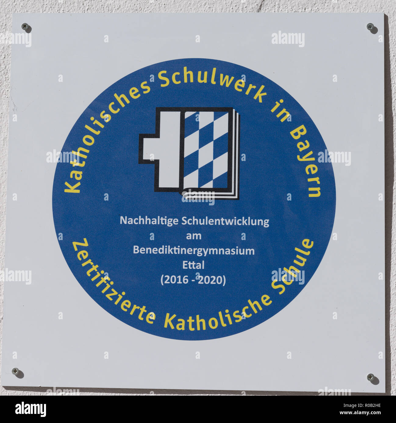 Scuola cattolica "Benediktinergymnasium Ettal', Kloster Ettal, Ettal, Baviera, Germania, Europa Foto Stock