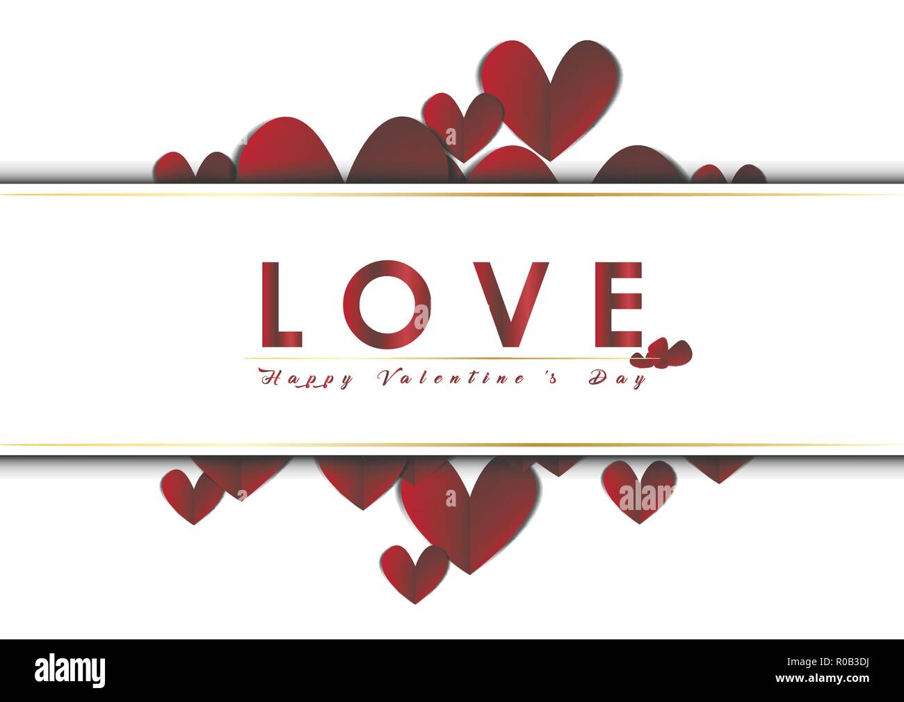 San Valentino amore elegante sfondo astratto disegno vettoriale Illustrazione Vettoriale