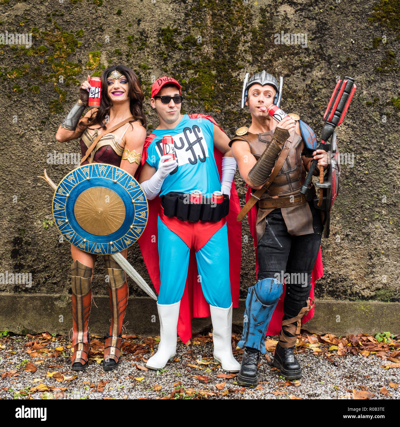 Lucca fumetti & giochi, una conferenza annuale di fumetti e giochi a Lucca, Toscana, Italia Foto Stock