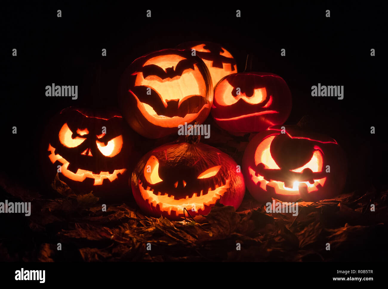 Zucca di Halloween Foto Stock