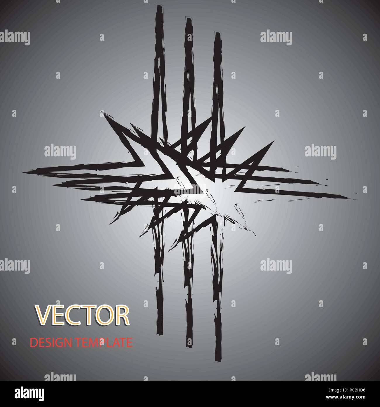 Stella del vettore . Retro-Star . Star sfondo . Stella nera . Star Sign . Stella simbolo . Logo a stella . Icona a forma di stella . Illustrazione Vettoriale