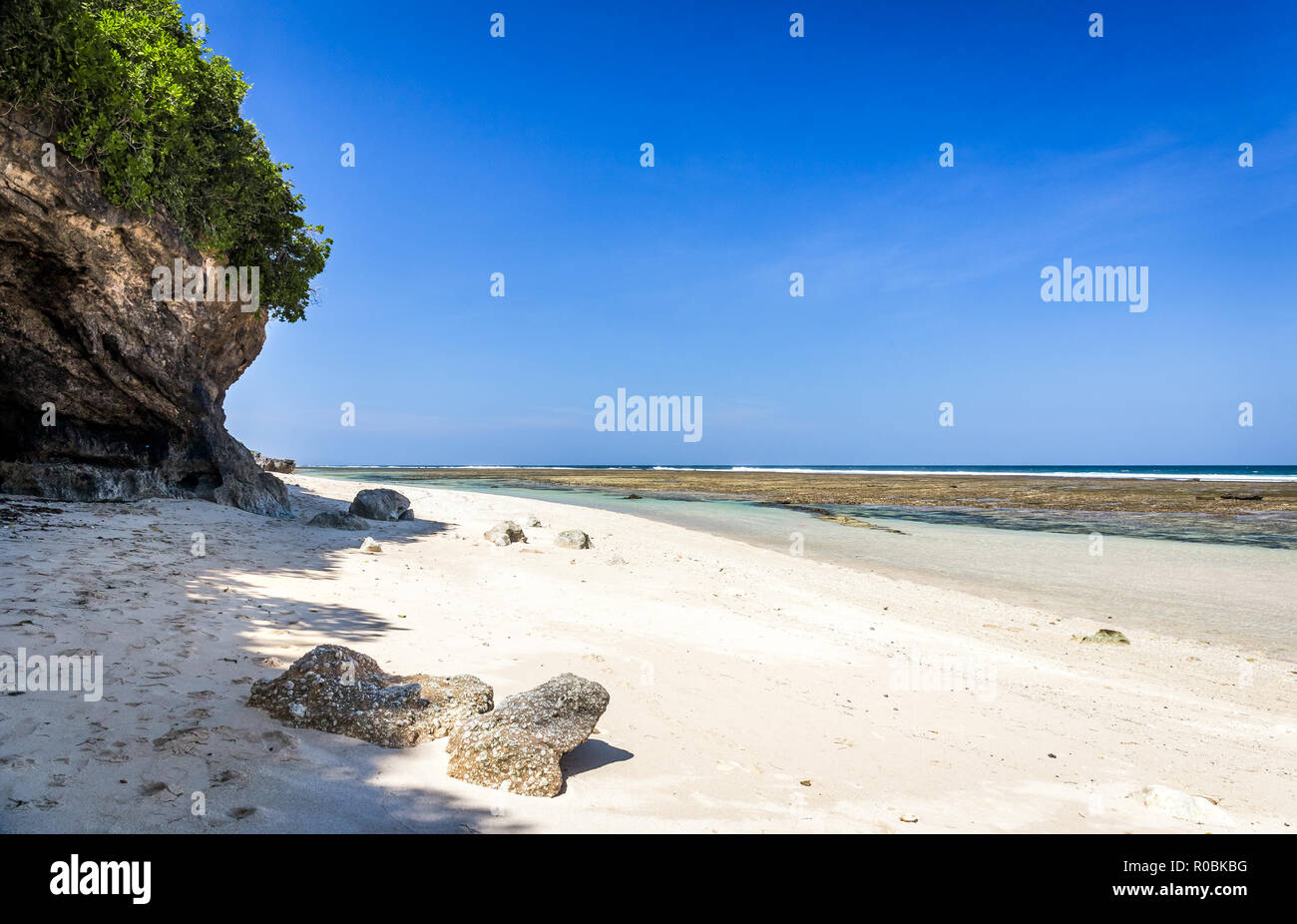 Bella Pandawa beach sull'isola di Bali in Indonesia Foto Stock