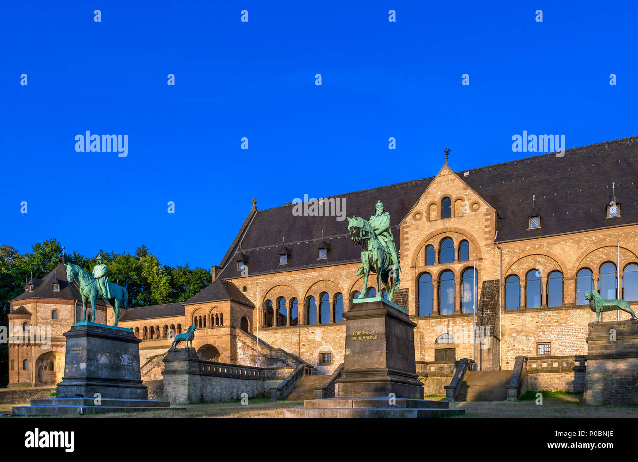 Kaiserhaus del Palazzo Imperiale, Kaiserpfalz, Sito Patrimonio Mondiale dell'UNESCO, Goslar, Harz, Bassa Sassonia, Germania, Europa Foto Stock