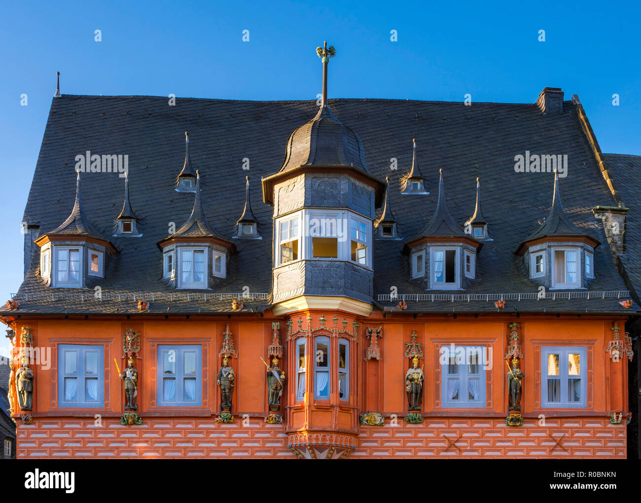 Kaiserworth (Gildehaus di panno trader), il Sito Patrimonio Mondiale dell'UNESCO a Marktplatz a Goslar. Bassa Sassonia Germania, Europa Foto Stock