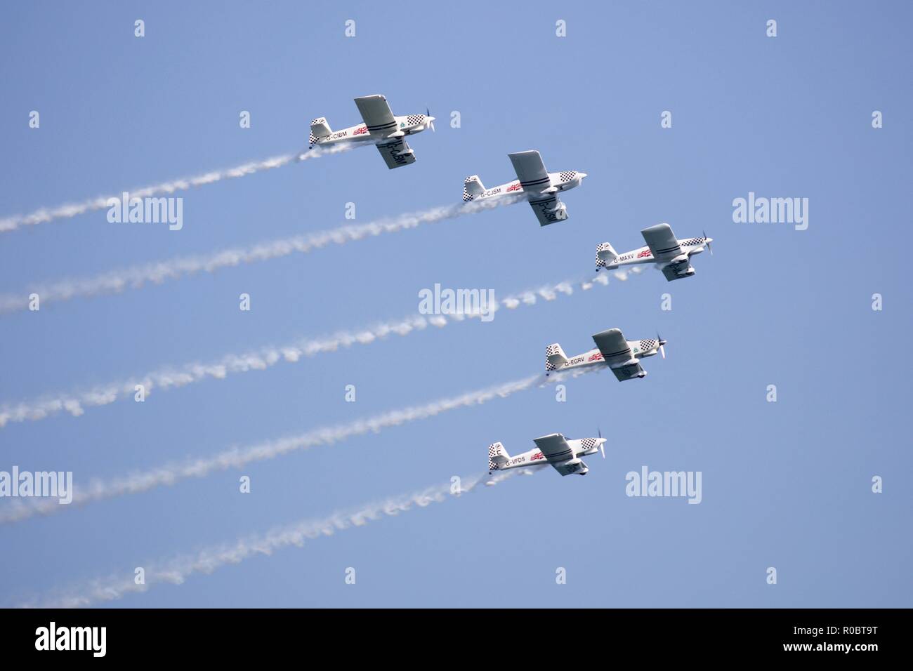 Il team di Raven (Raven) divertente migliaia di spettatori a 2018 Bournemouth Air Festival Foto Stock